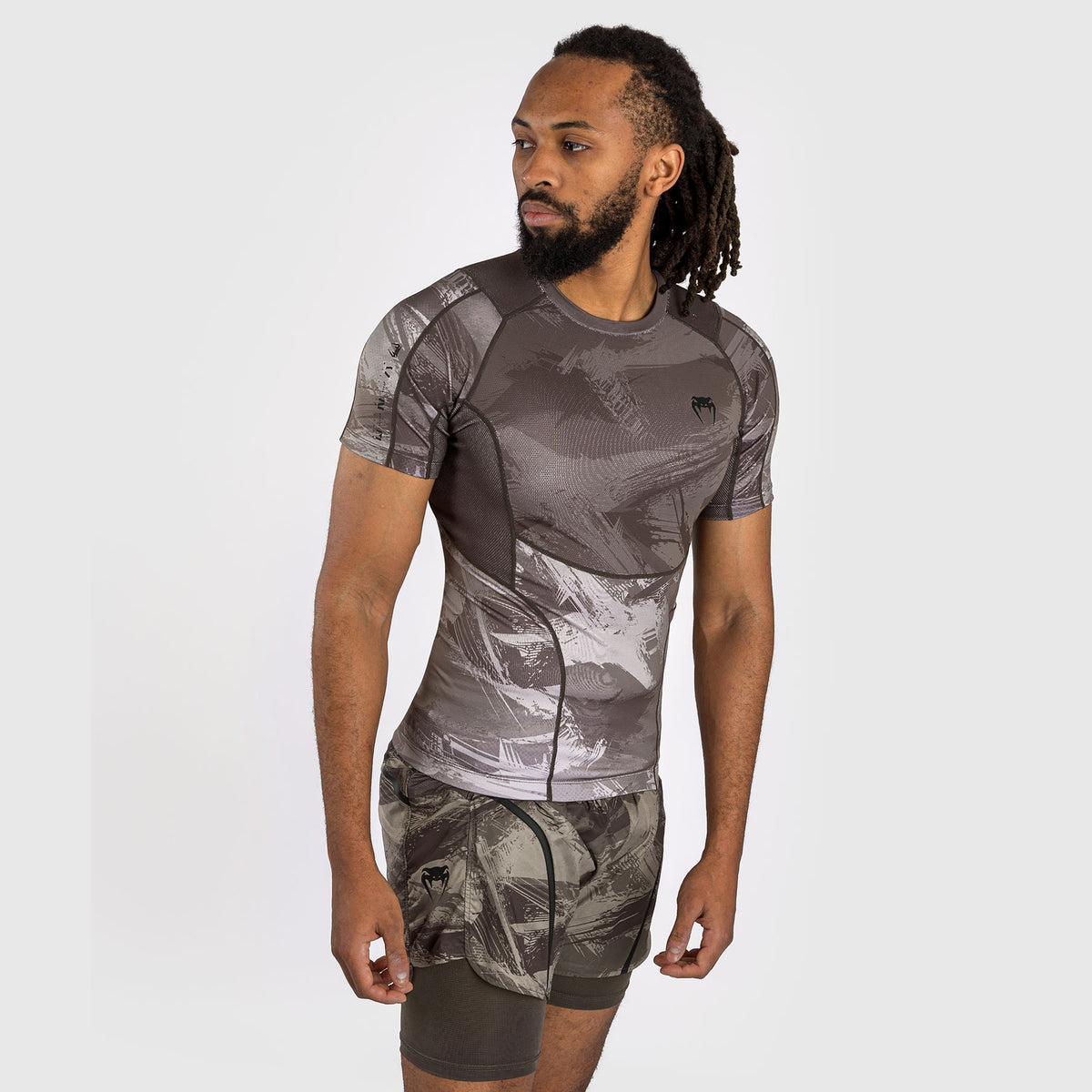 Rashguard à manches courtes Venum Electron 3.0 - Sable - product-type_T-Shirts de Compression