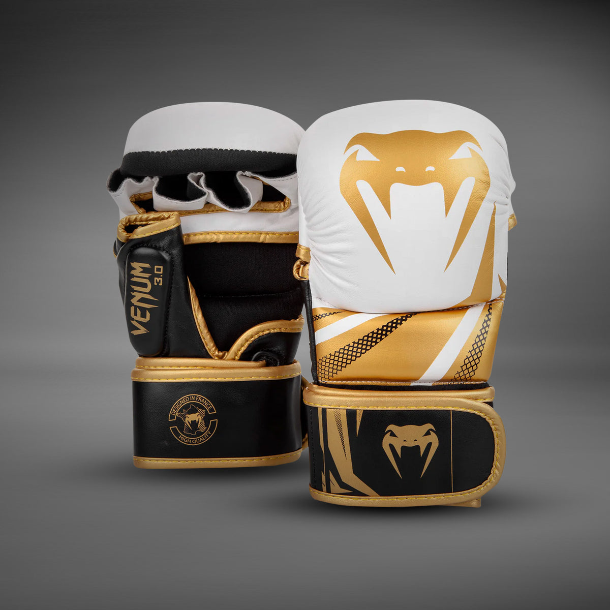 Gants de sparring MMA Venum Challenger 3.0 - Blanc/Noir/Or - product-type_Gants de Sparring