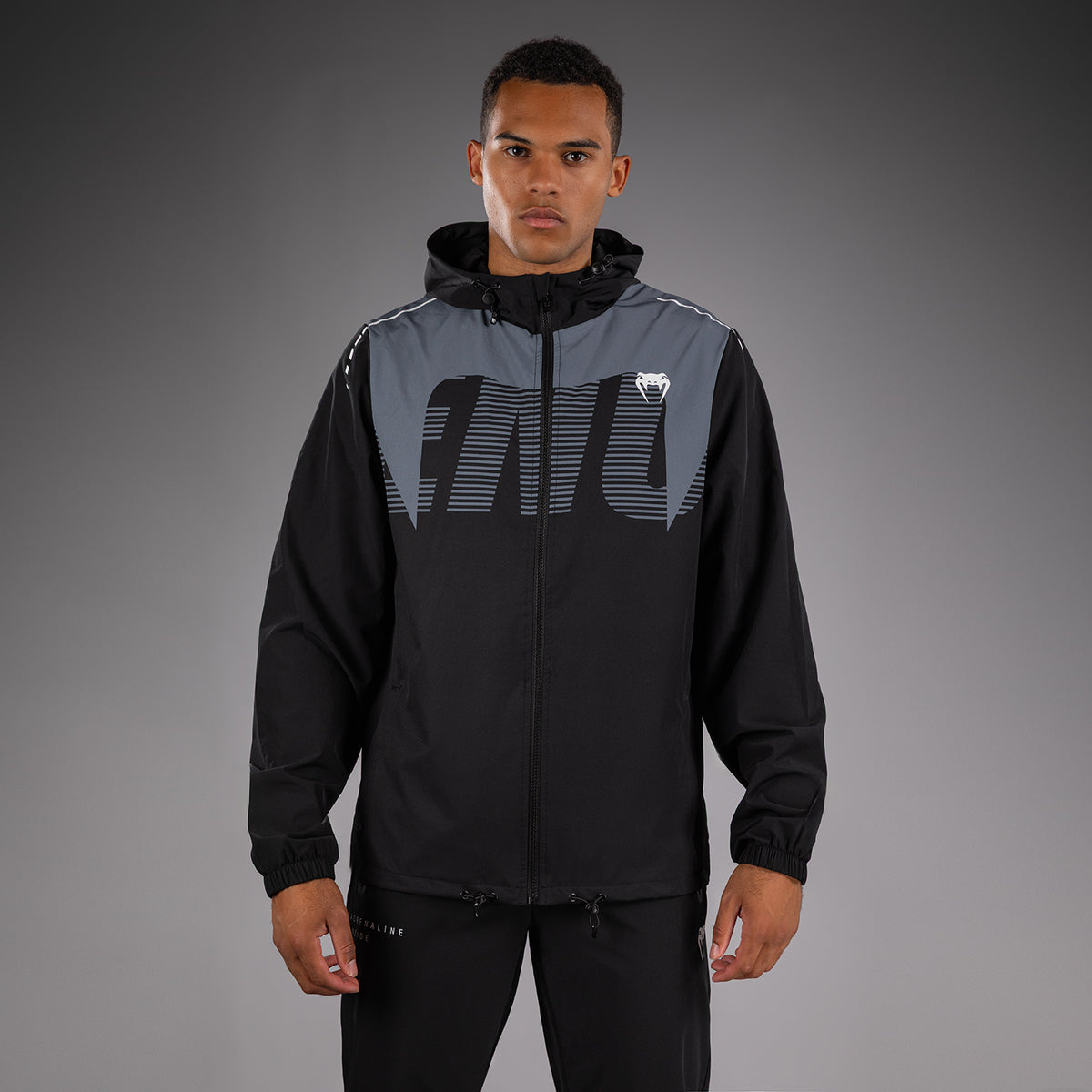 Veste de Survêtement Venum Adrenaline – Noir/Gris Argenté - product-type_Vestes