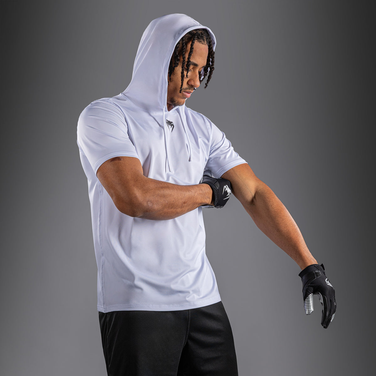 Sweat à capuche à manches courtes Dry Tech Venum Elite - Blanc - product-type_Sweatshirts