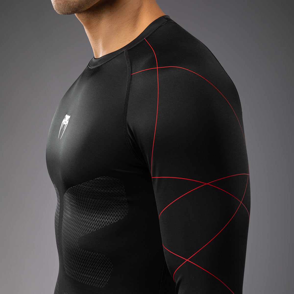 Rashguard Manches Longues Venum Tactical XT- Noir/Rouge Feu - product-type_T-Shirts de Compression