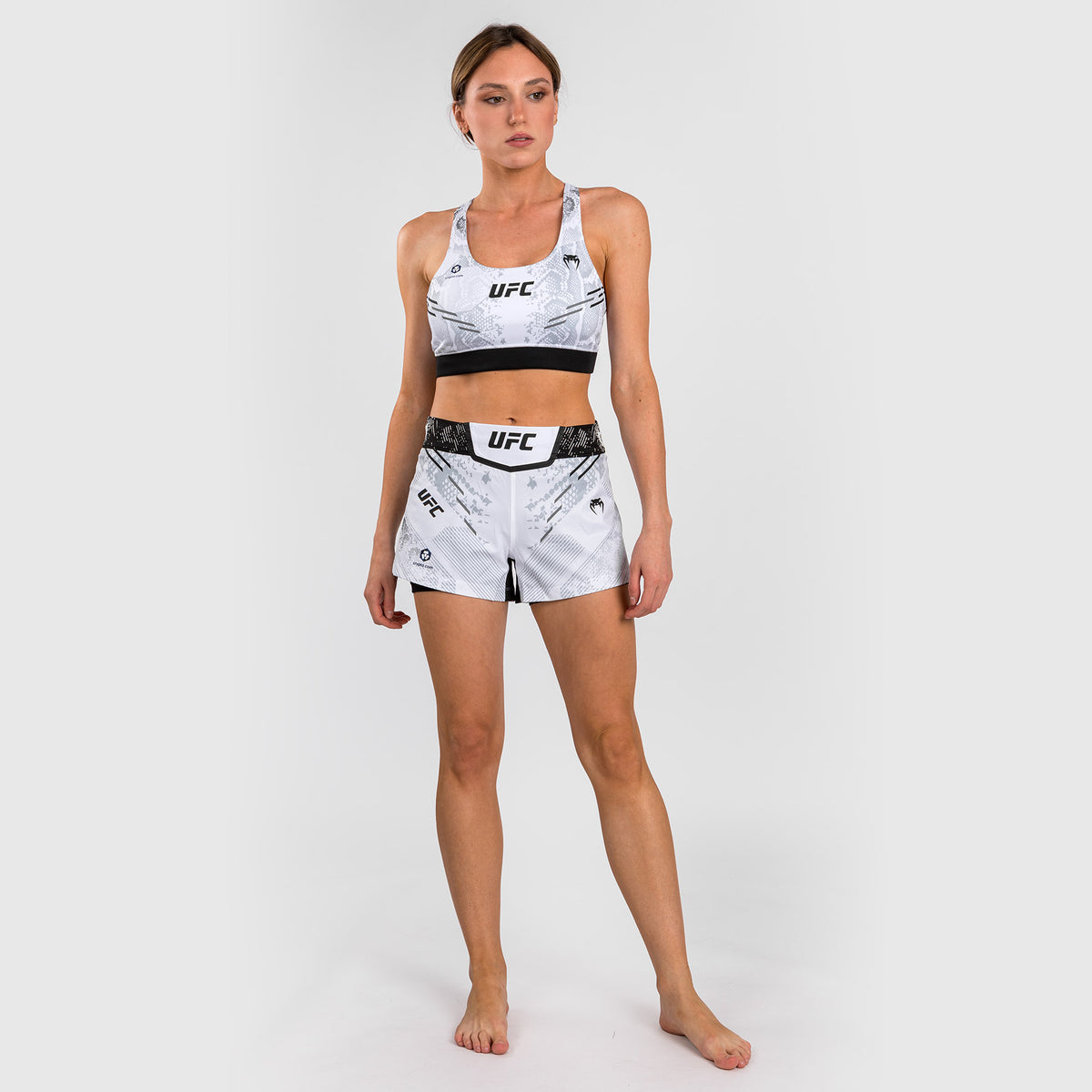 Short de Combat pour Femmes UFC Adrenaline by Venum Authentic Fight Night - Blanc - product-type_Shorts de MMA