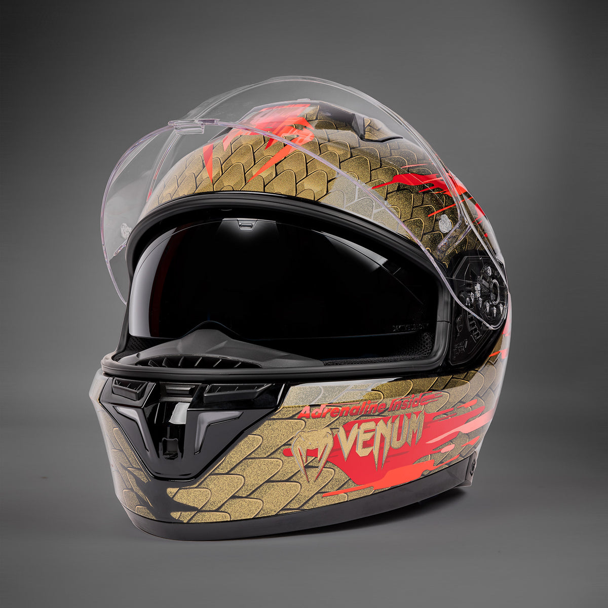 Casque de moto Venum x Shark SKWAL - Rouge/Or - product-type_Casque de Moto