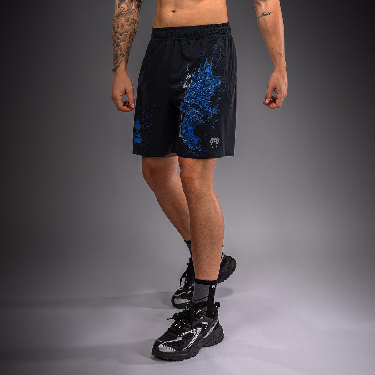 Short d’Entraînement Venum Thunder Dragon – Noir/Bleu Royal - product-type_Shorts de training