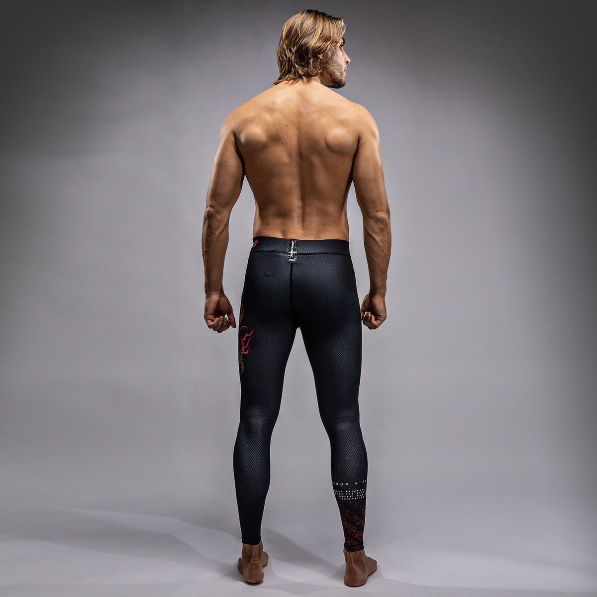 Pantalon de compression Venum x TEKKEN 8 - Marshall Law - Noir/Rouge/Or - product-type_Pantalons de Compression