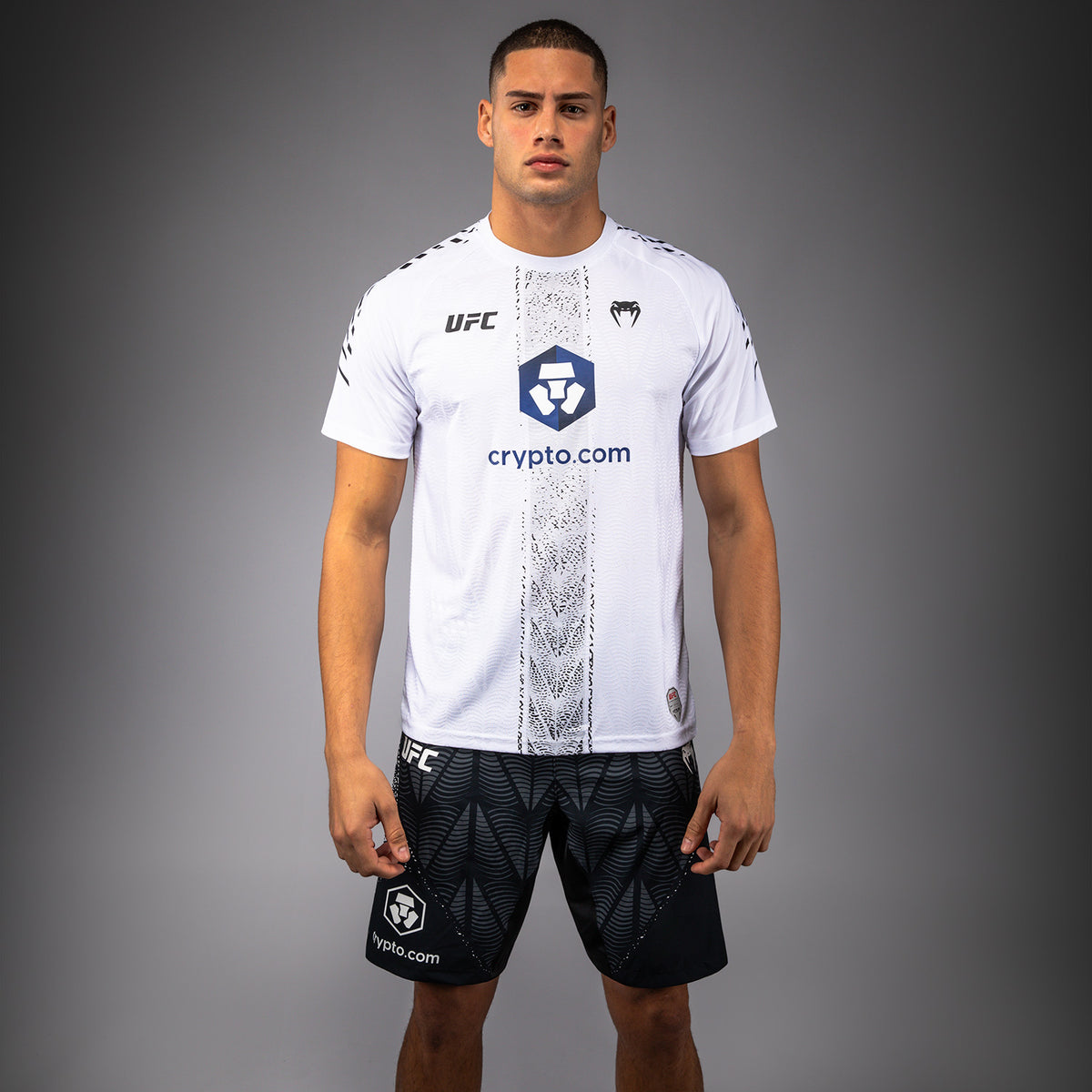 Maillot Officiel Walkout Homme Personnalisé UFC Zenith by Venum Authentic Fight Night - Blanc - product-type_T-Shirts Dry Tech