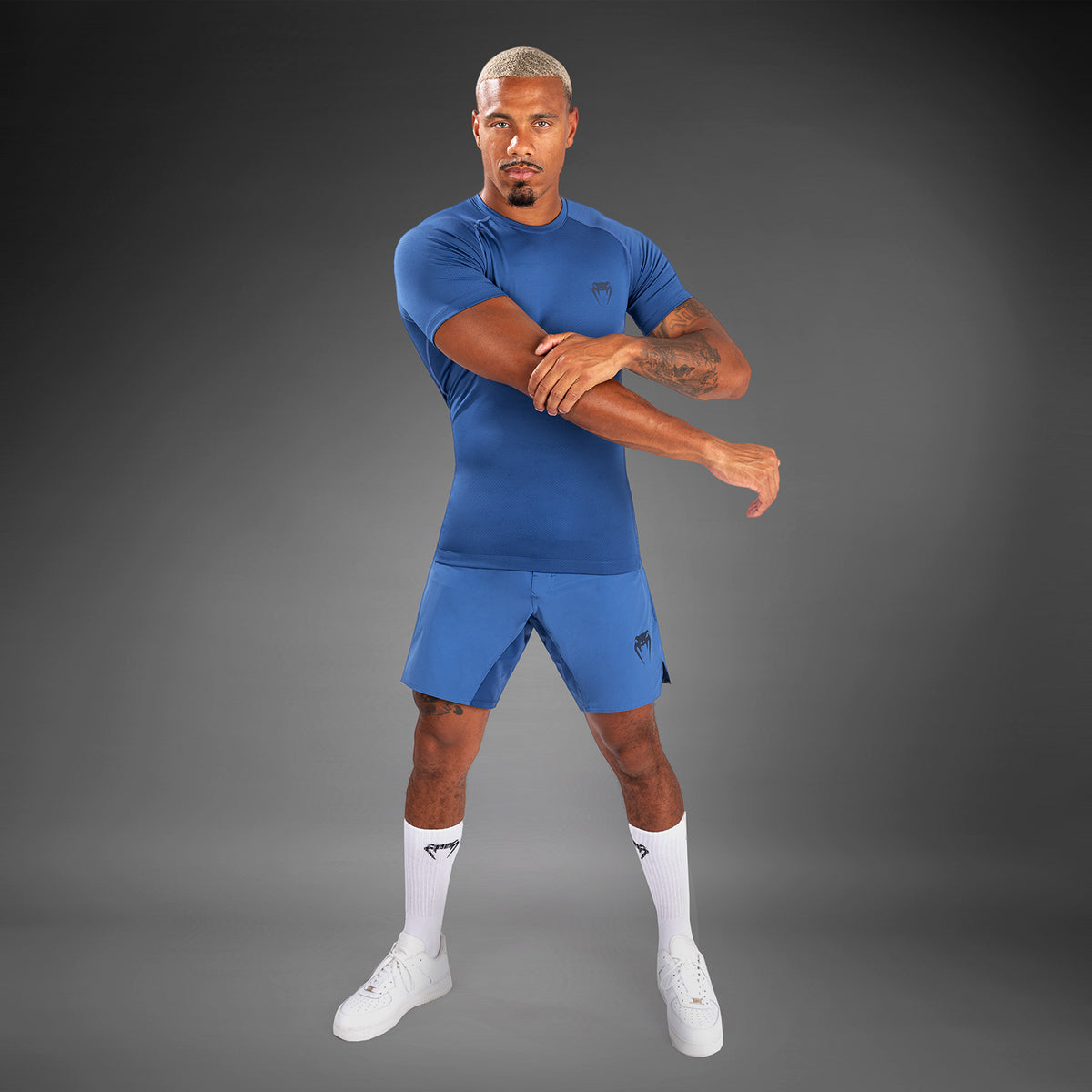 Rashguard à manches courtes pour hommes Venum Contender - Bleu - product-type_T-Shirts de Compression