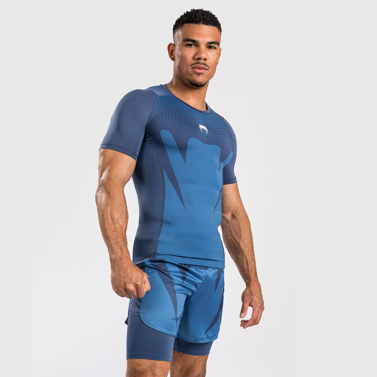 Rashguard à Manches courtes pour Hommes Venum Attack - Bleu marine - product-type_T-Shirts de Compression