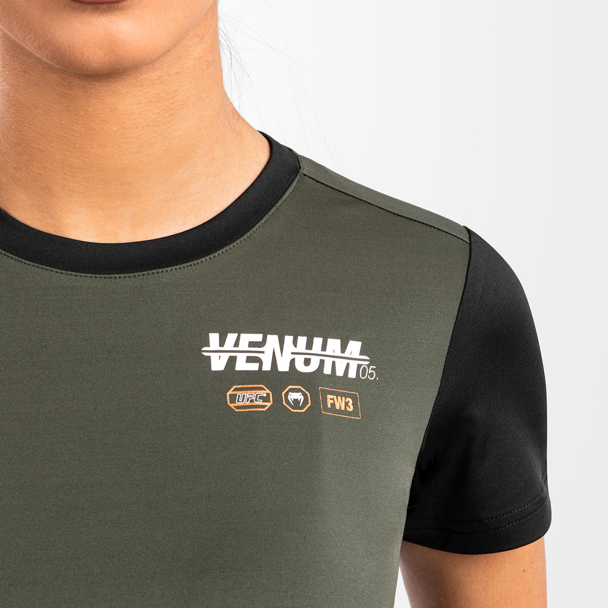 T-shirt Dry-Tech pour Femmes UFC Adrenaline by Venum Fight Week - Kaki/Bronze - product-type_T-Shirts Dry Tech