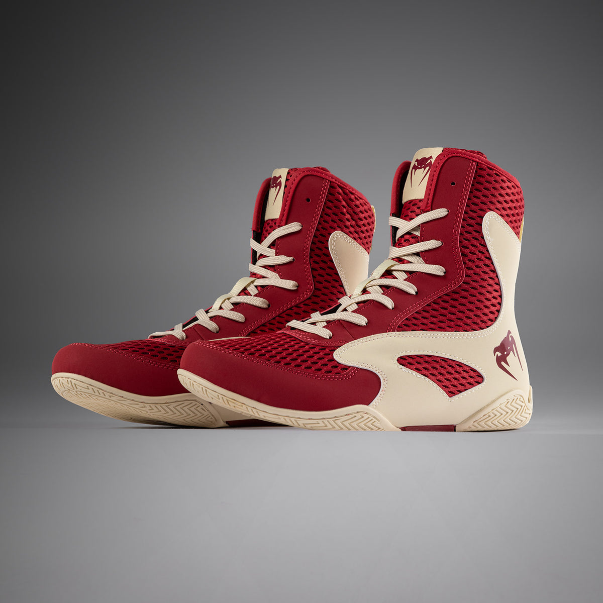 Chaussures de Boxe Venum Contender - Rouge Rubis/Ivoire - product-type_Chaussures de boxe