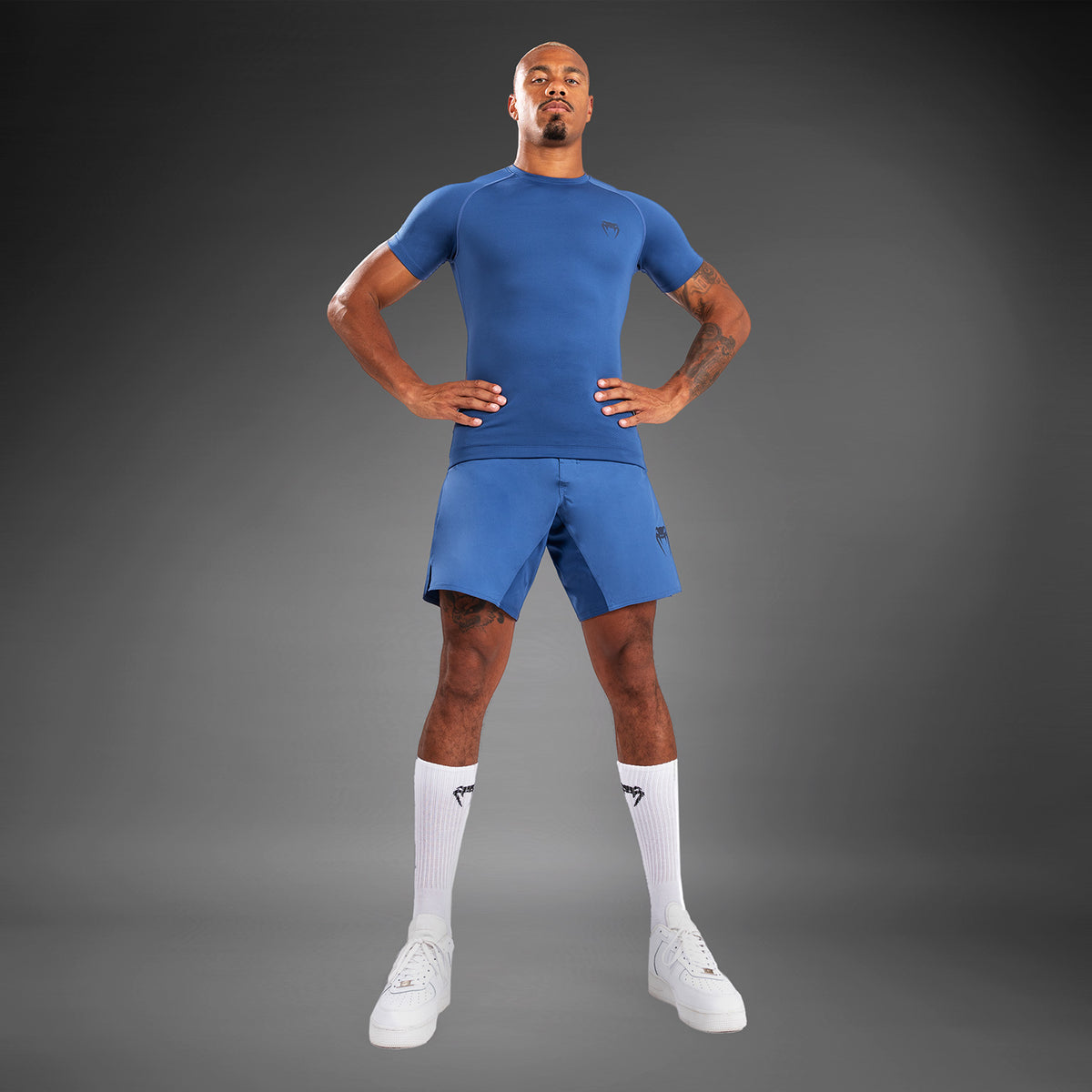 Rashguard à manches courtes pour hommes Venum Contender - Bleu - product-type_T-Shirts de Compression