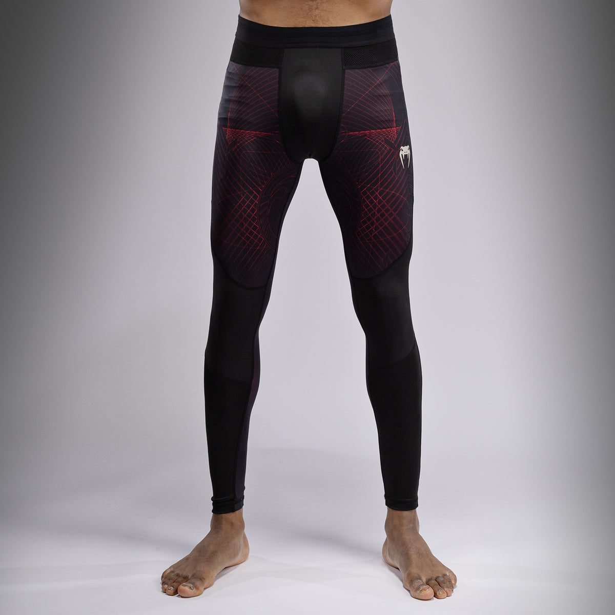 Pantalon de Compression Venum G-Fit Air pour Hommes - Noir Profond/Rouge Feu - product-type_Pantalons de Compression