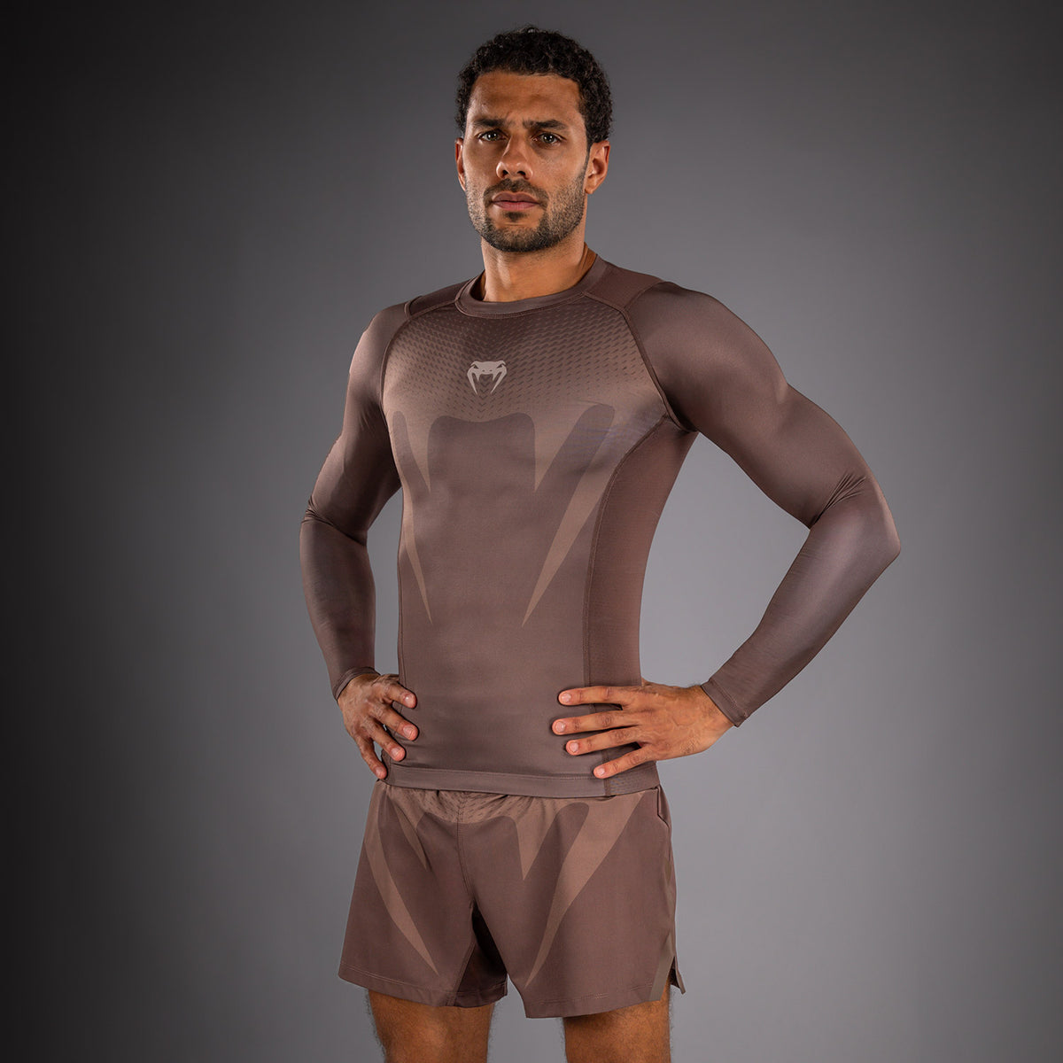 Rashguard Venum No Gi - Marron Chocolat - product-type_T-Shirts de Compression