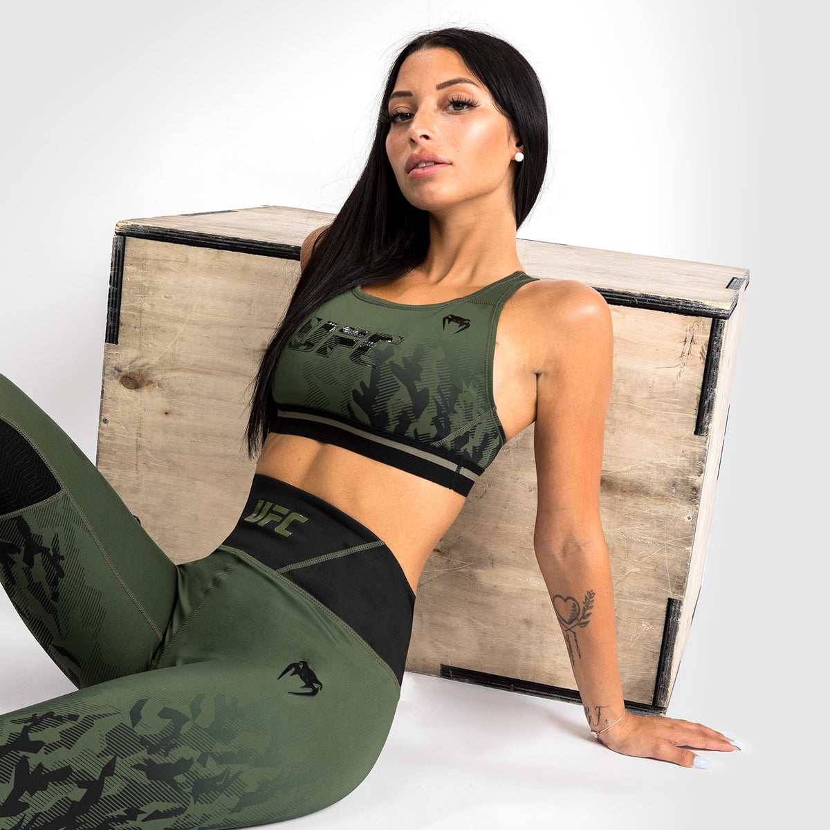 Leggings Femme UFC Venum Authentic Fight Week - Kaki - product-type_Leggings