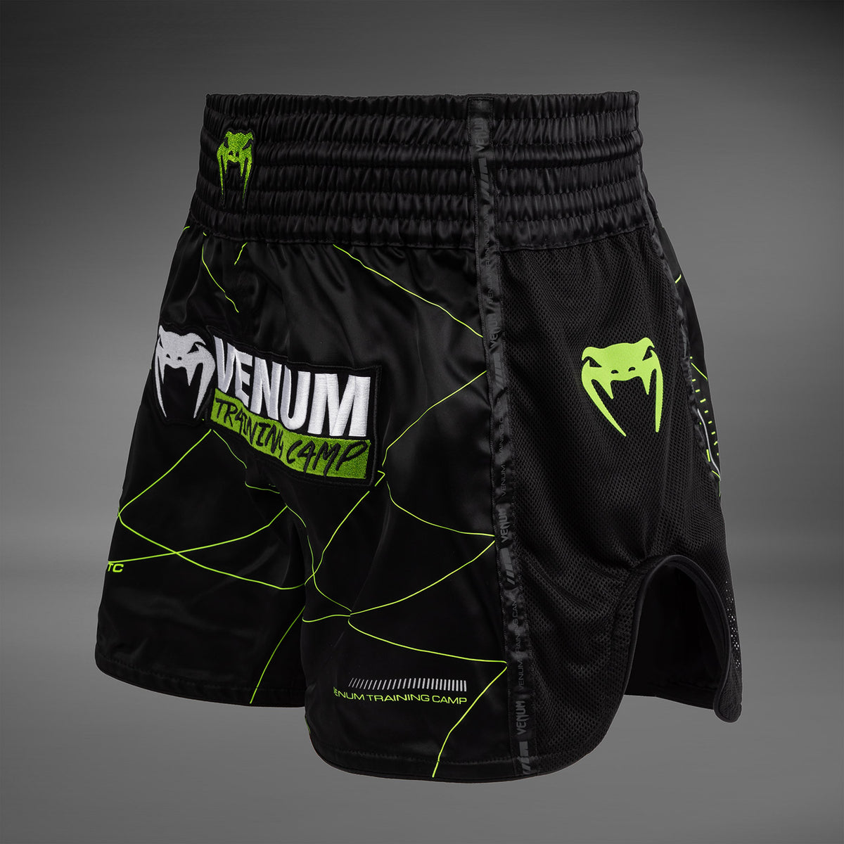Short de Muay Thai Venum Training Camp 4.0 - Noir/Vert Fluo - product-type_Shorts de Muay Thai