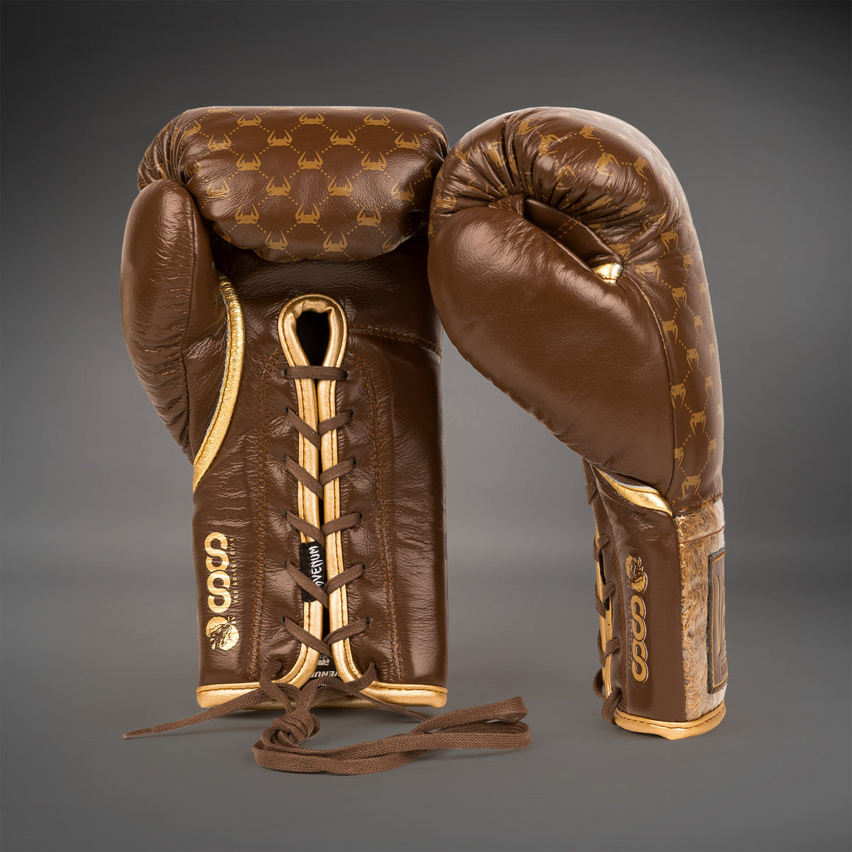 Gants de Boxe Pro avec Lacets Venum Coco Monogram - Marron Grizzly - product-type_Gants de boxe