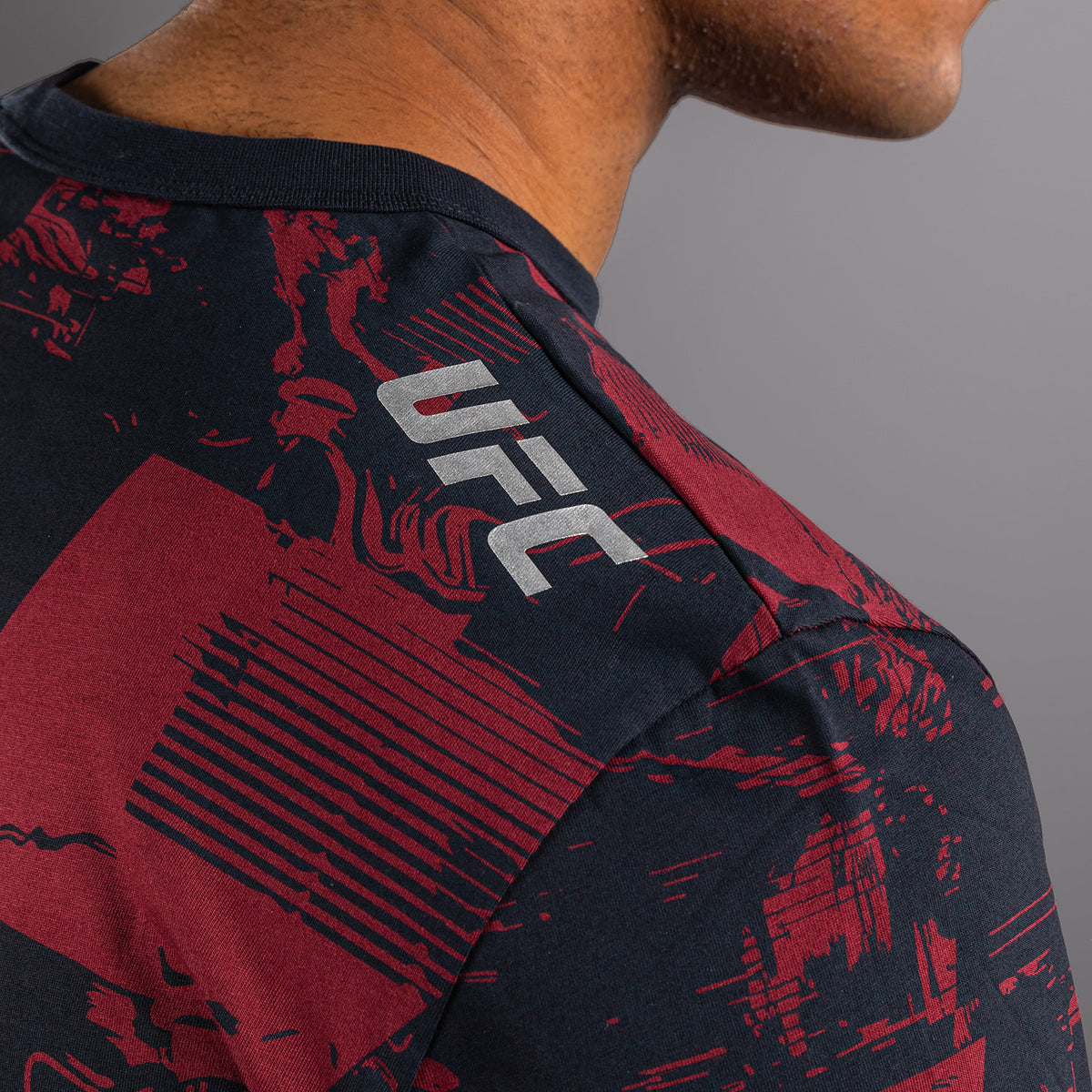 T-shirt manches longues Homme UFC Zenith by Venum Authentic Fight Week - Bleu marine/Bordeaux/Argent - product-type_T-Shirts