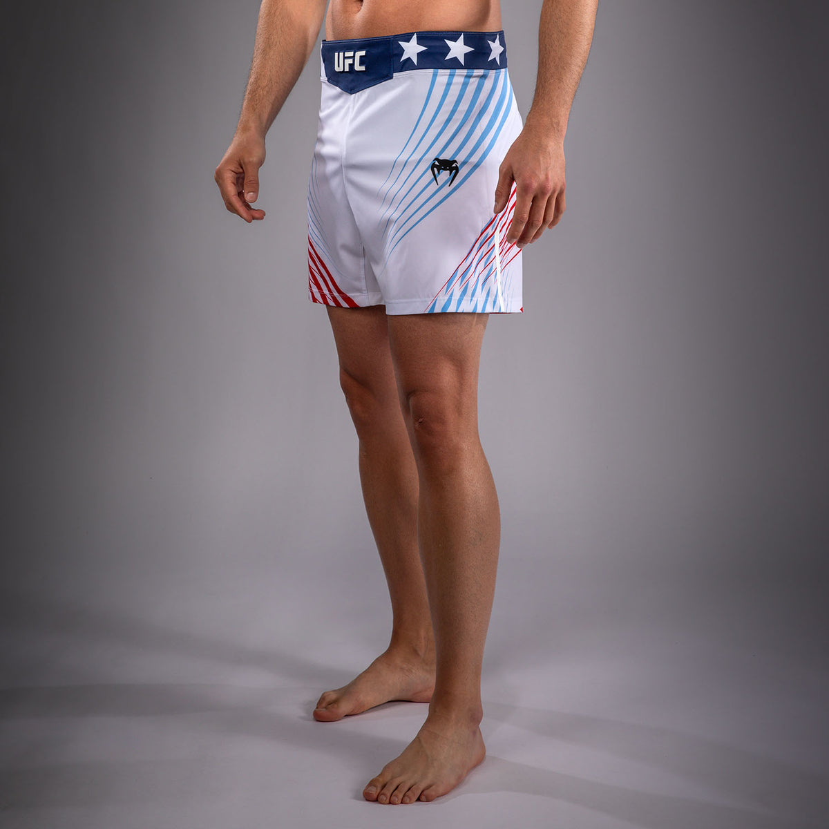 UFC Freedom 250 by Venum Authentic Fight Night Short de combat Personnalisé coupe courte pour homme - Blanc - product-type_Shorts de MMA