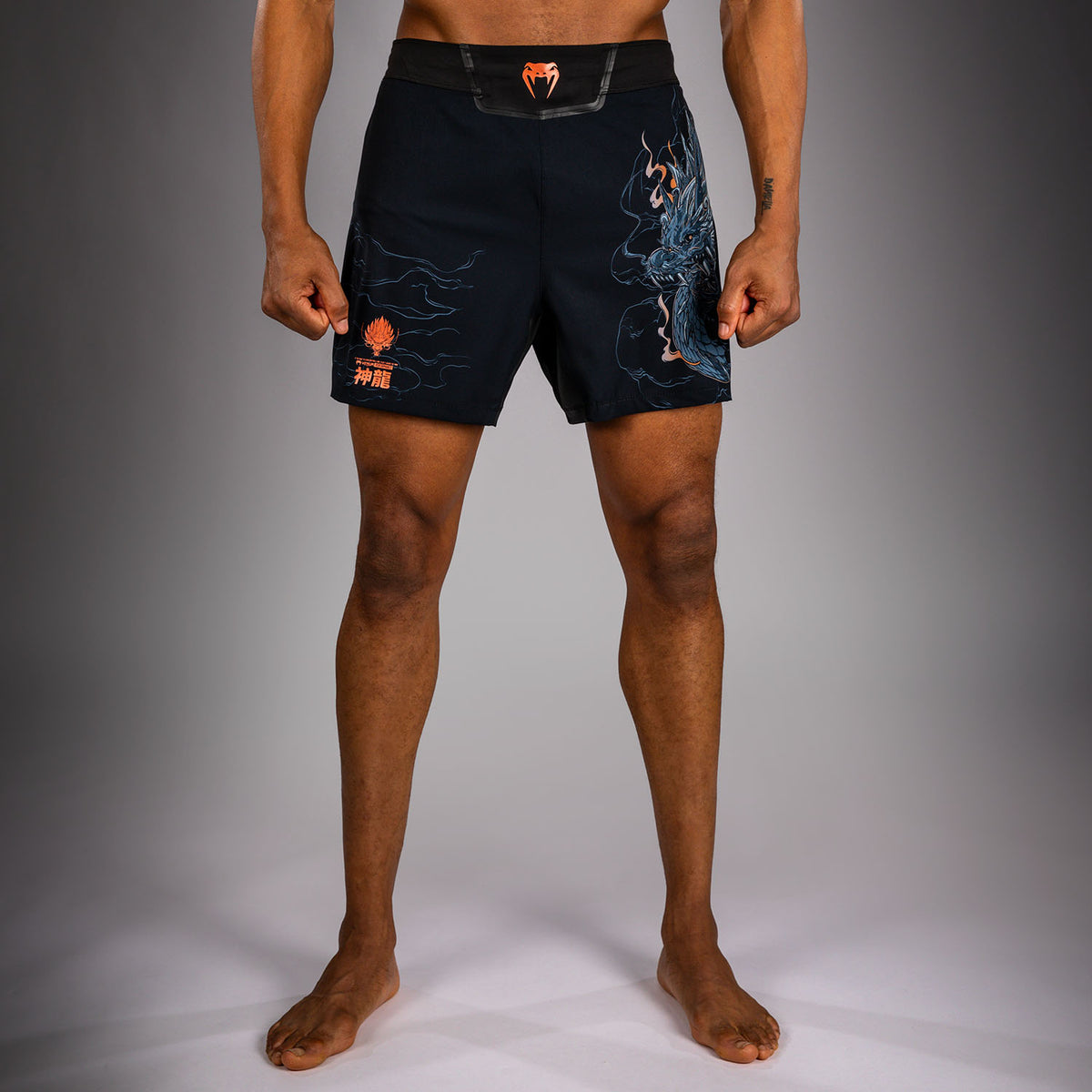 Short de Combat Venum Thunder Dragon – Noir/Gris/Cuivre - product-type_Shorts de MMA
