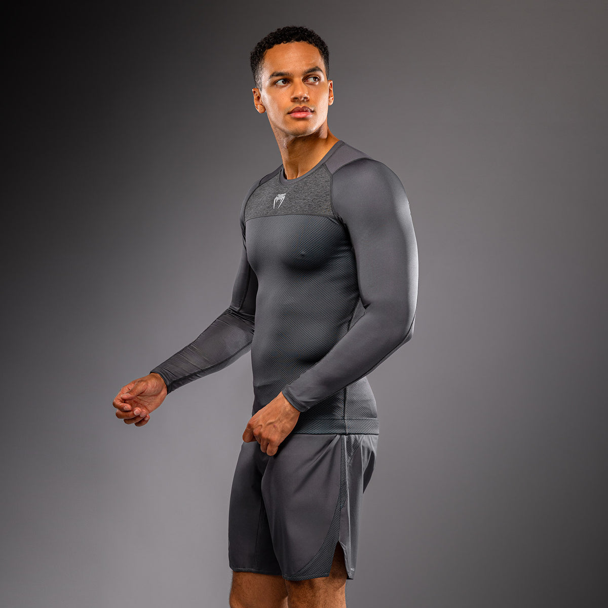 Rashguard manches longues Venum G-Fit Scale - Gris - product-type_T-Shirts de Compression