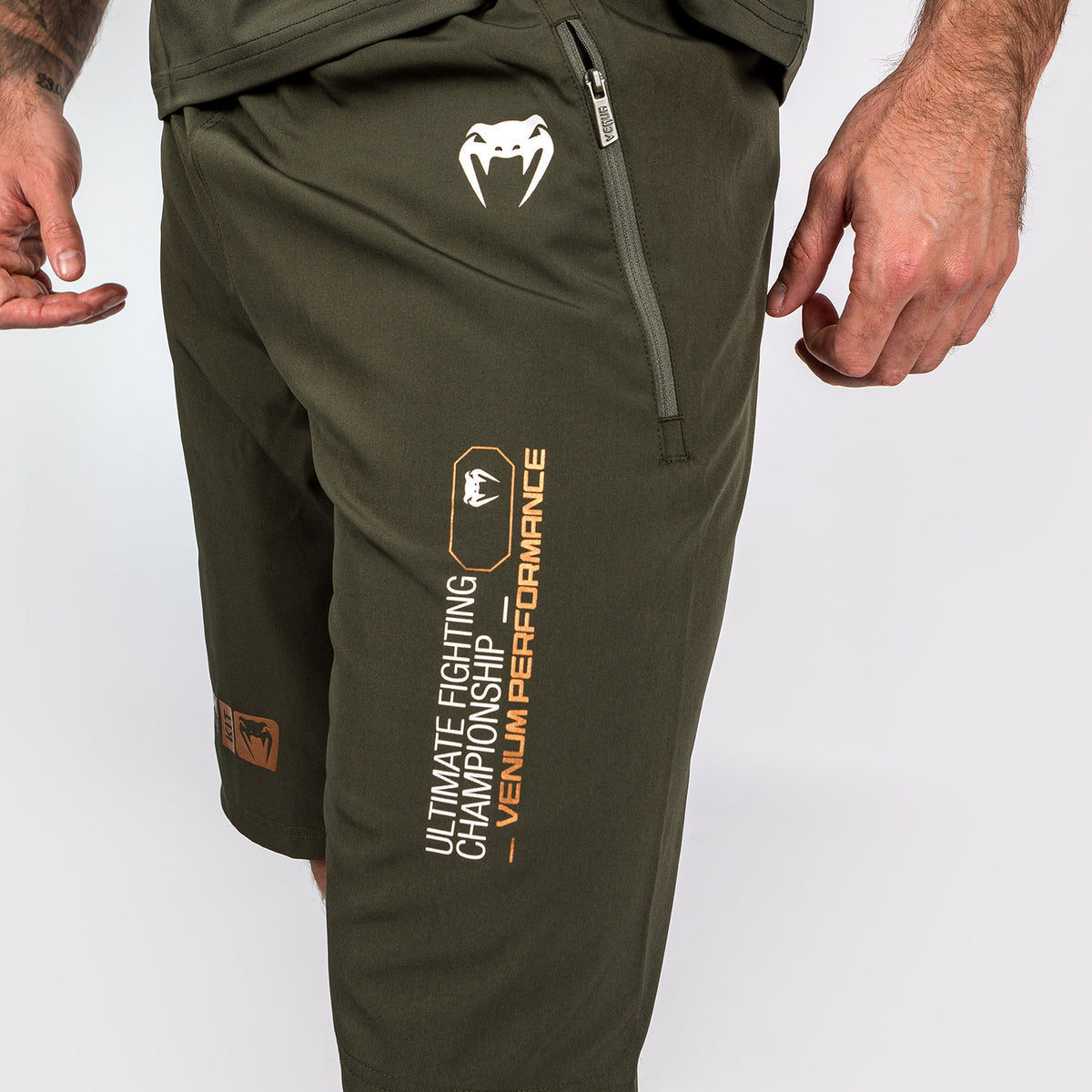 Short de performance pour Hommes UFC Adrenaline by Venum Fight Week - Kaki/Bronze - product-type_Shorts de training