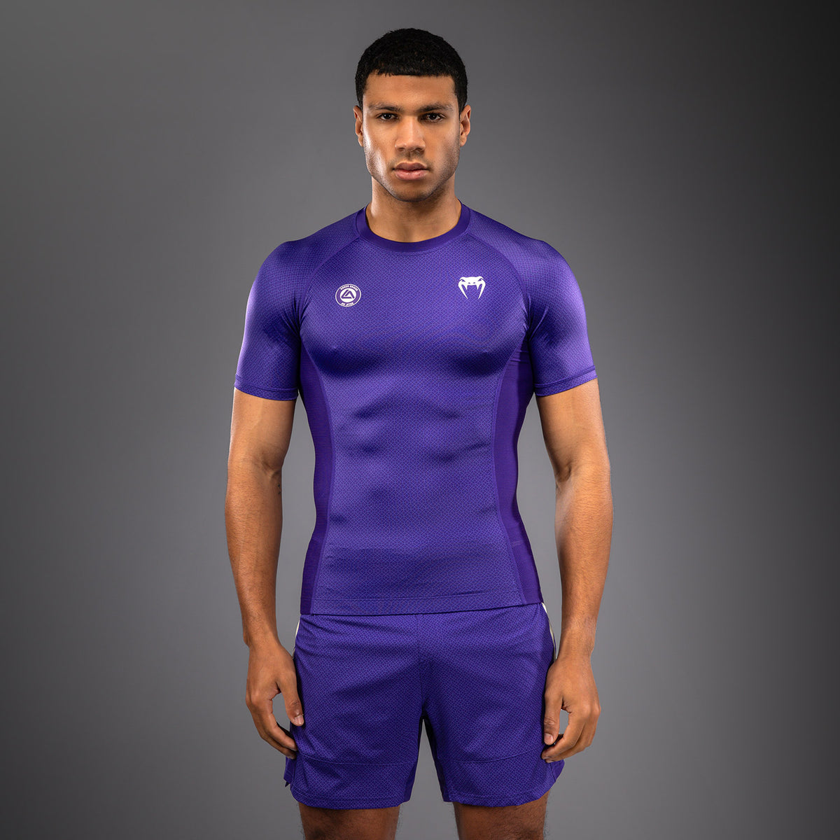 Rashguard à Manches Courtes Venum x Roger Gracie Academy - Violet - product-type_T-Shirts de Compression