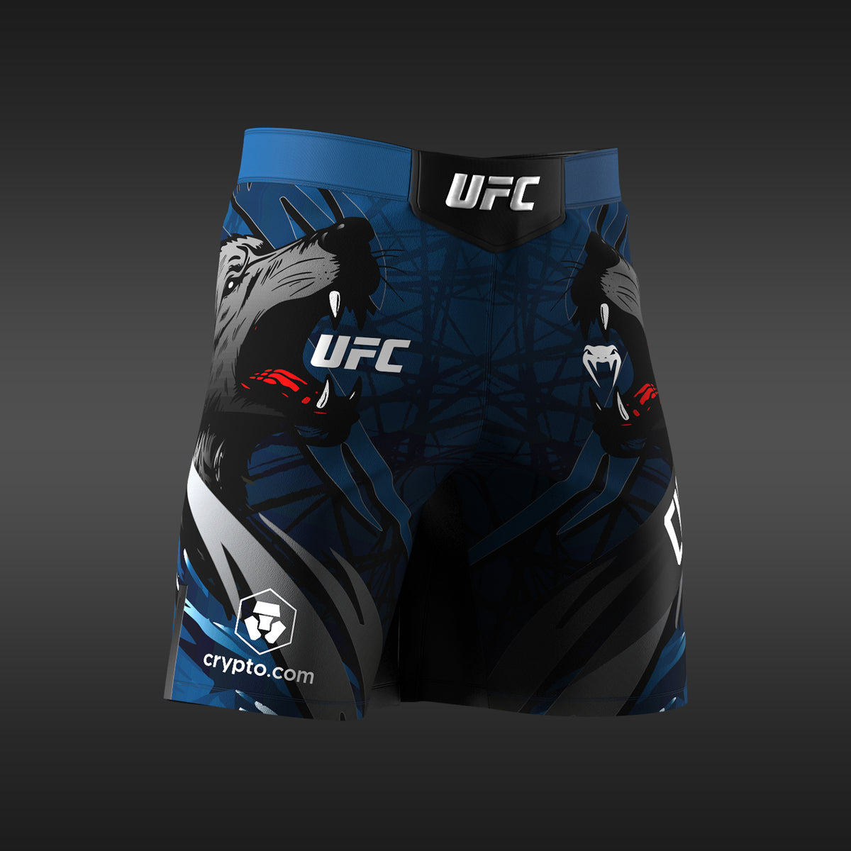 Short de combat pour Hommes UFC Unrivaled by Venum Khamzat Chimaev coupe longue - Bleu - product-type_Shorts de MMA