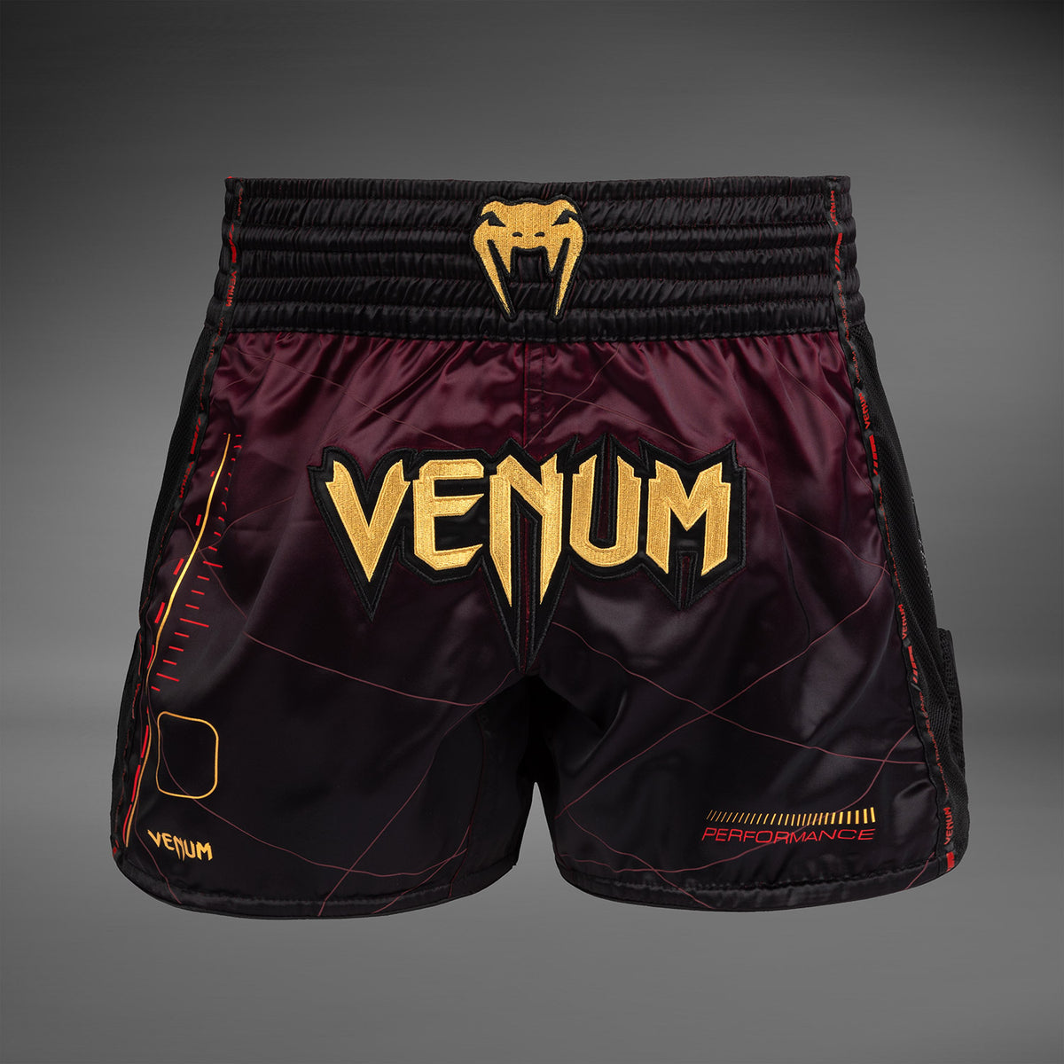 Short de Muay Thai Venum Tactical XT- Noir/Bordeaux/Or - product-type_Shorts de Muay Thai