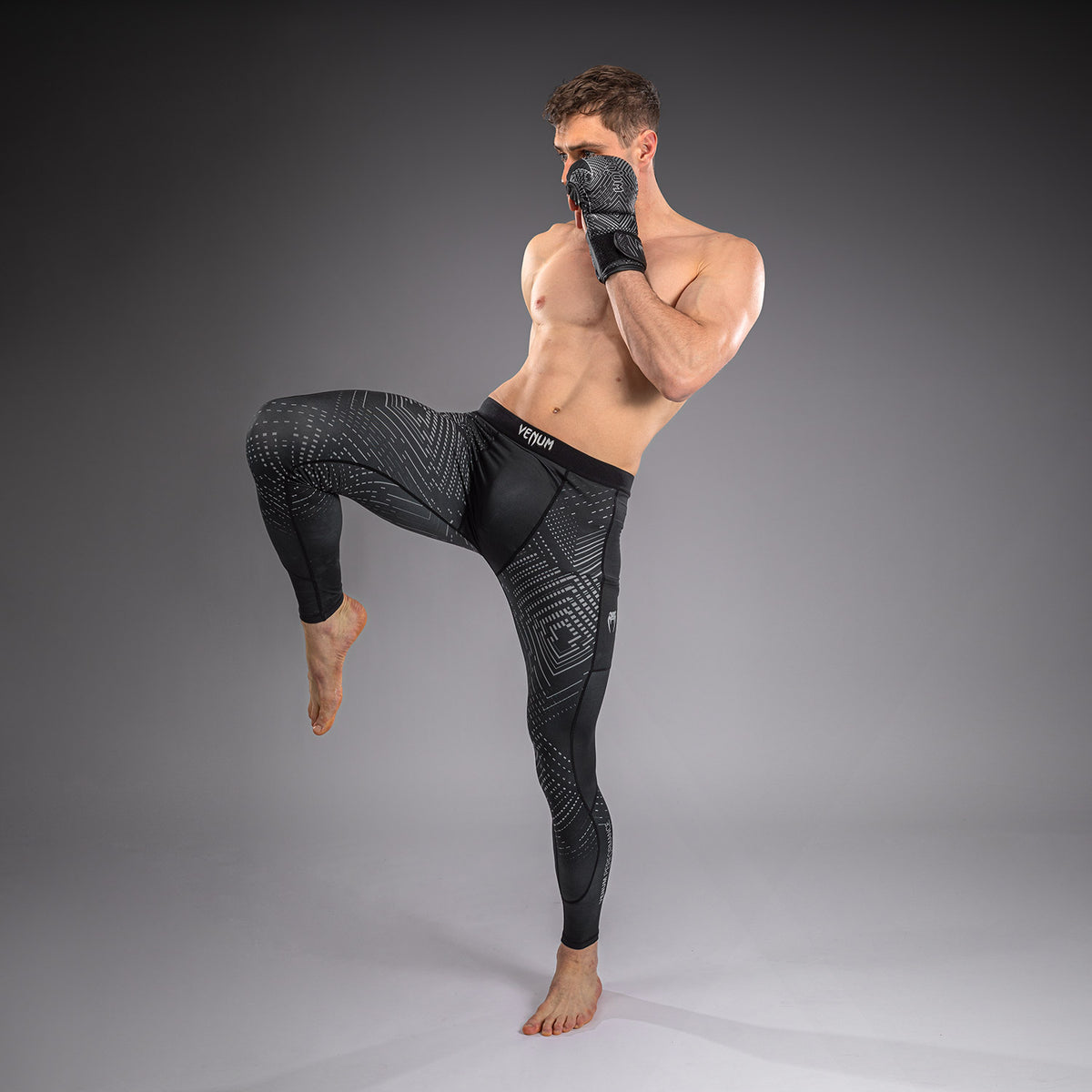 Spats Venum Midnight Fury – Noir/Gris/Argent - product-type_Pantalons de Compression
