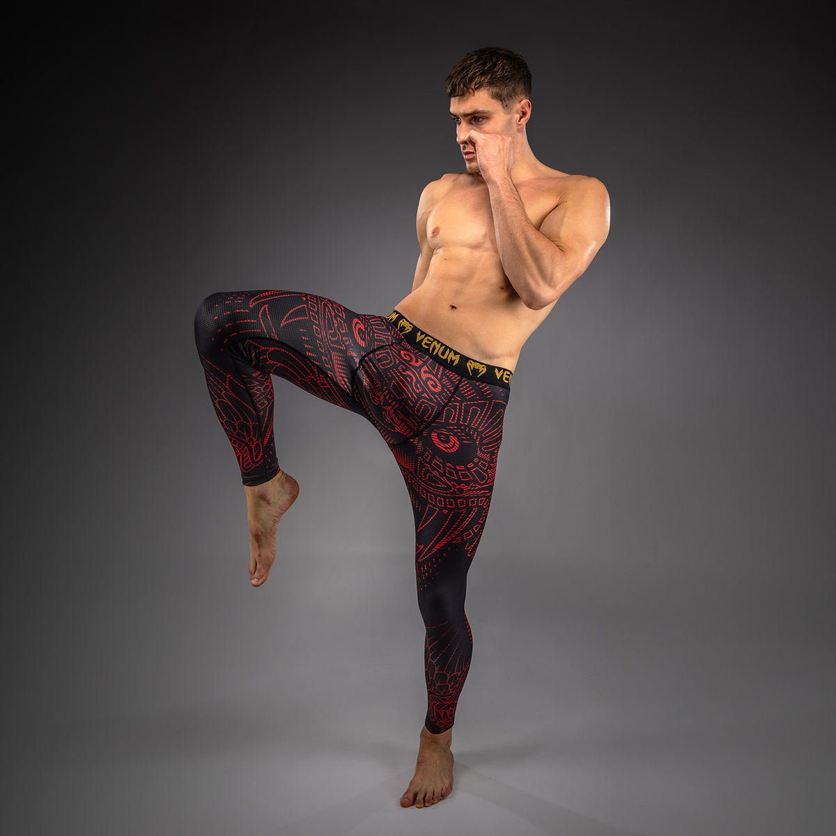 Pantalon de Compression Venum Quetzal Fury - Noir/Rouge Fury/Mandarine - product-type_Pantalons de Compression
