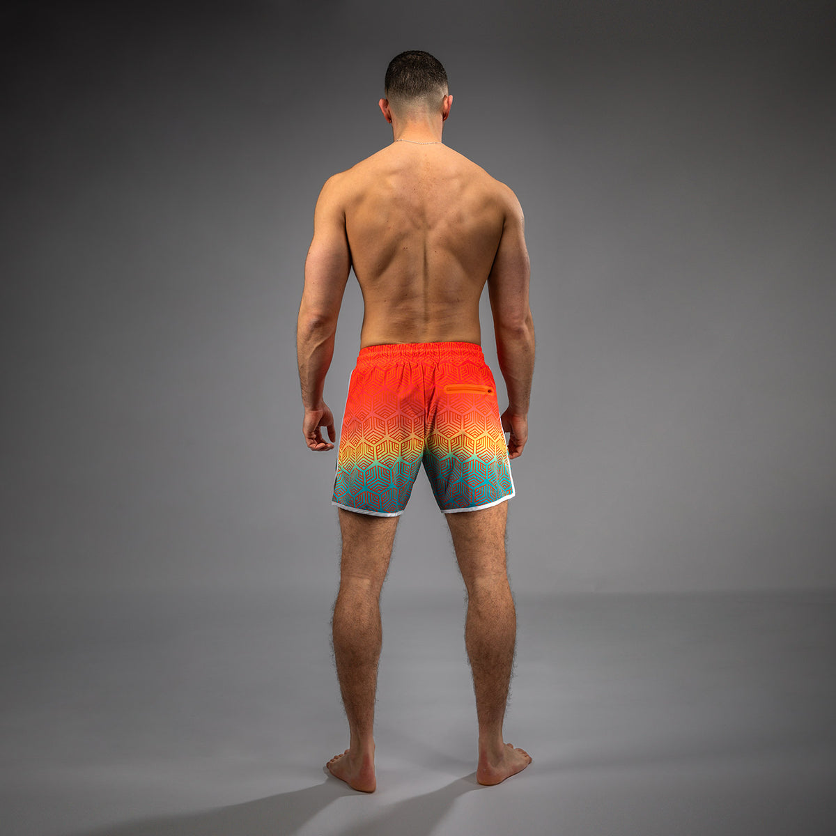 Short de Bain Venum Octane - Orange Sunset/Bleu Ciel - product-type_Shorts de bain