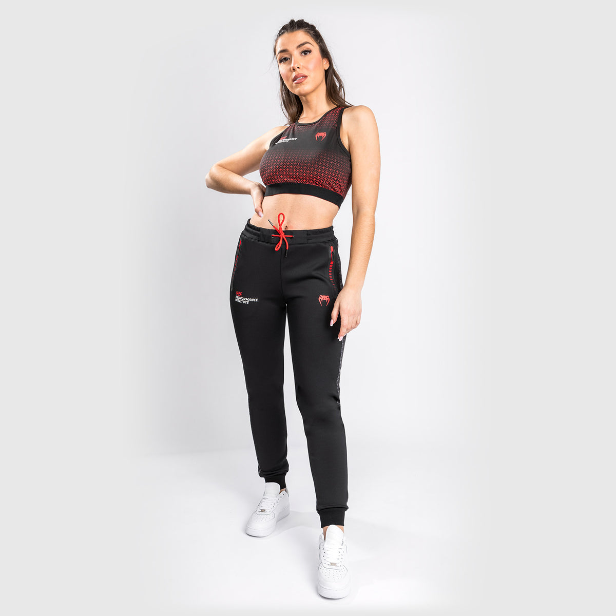 Pantalon de jogging UFC Venum Performance Institute - Pour Femmes - Noir/Rouge - product-type_Pantalons de jogging