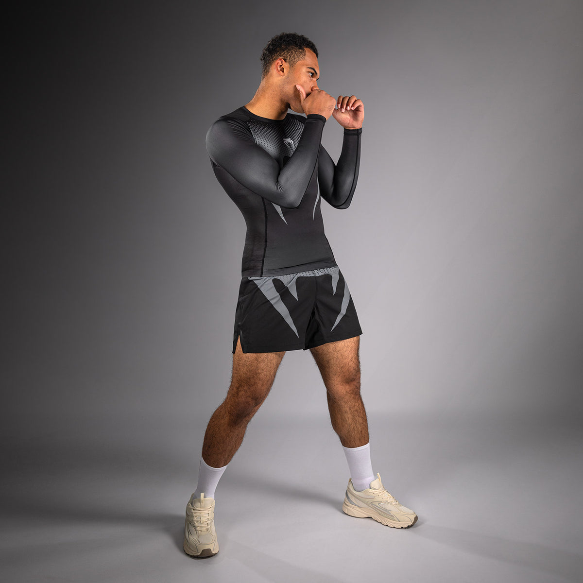 Rashguard Venum No Gi - Noir/Gris Argenté - product-type_T-Shirts de Compression