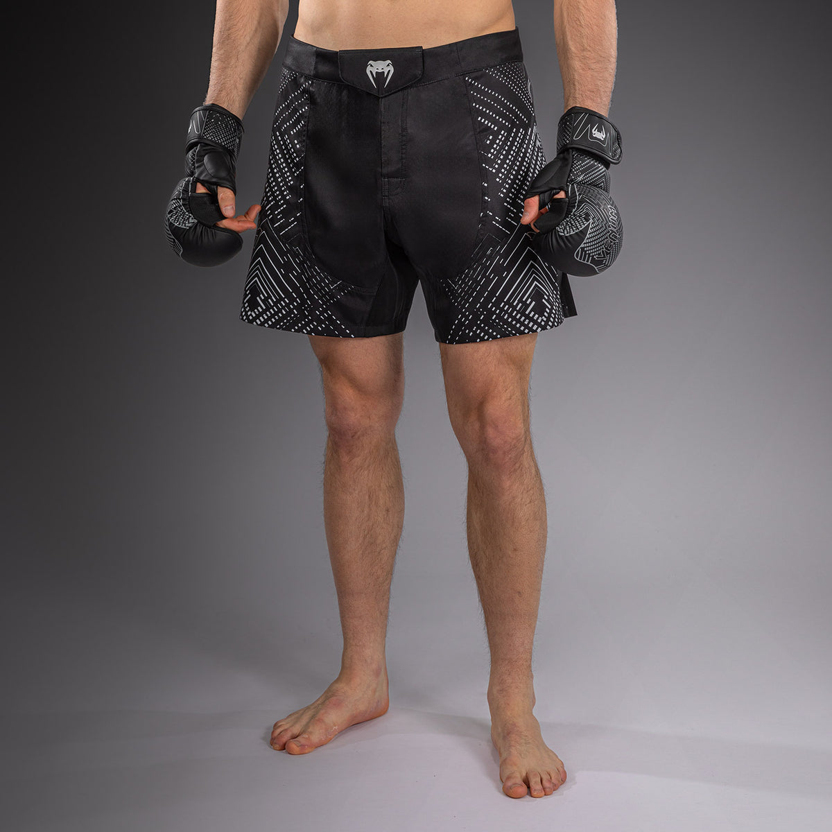 Short de Combat Venum Midnight Fury – Noir/Gris/Argent - product-type_Shorts de MMA