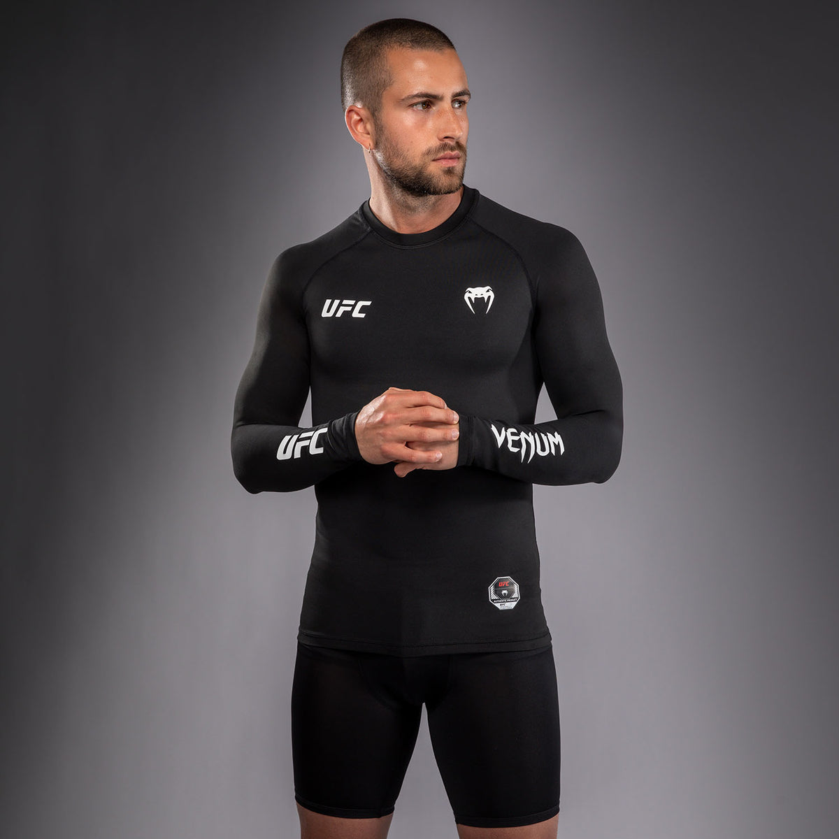 Rashguard à Manches Longues Technique pour Homme Venum UFC Unity by Venum Authentic Fight Week - Noir - product-type_T-Shirts de Compression