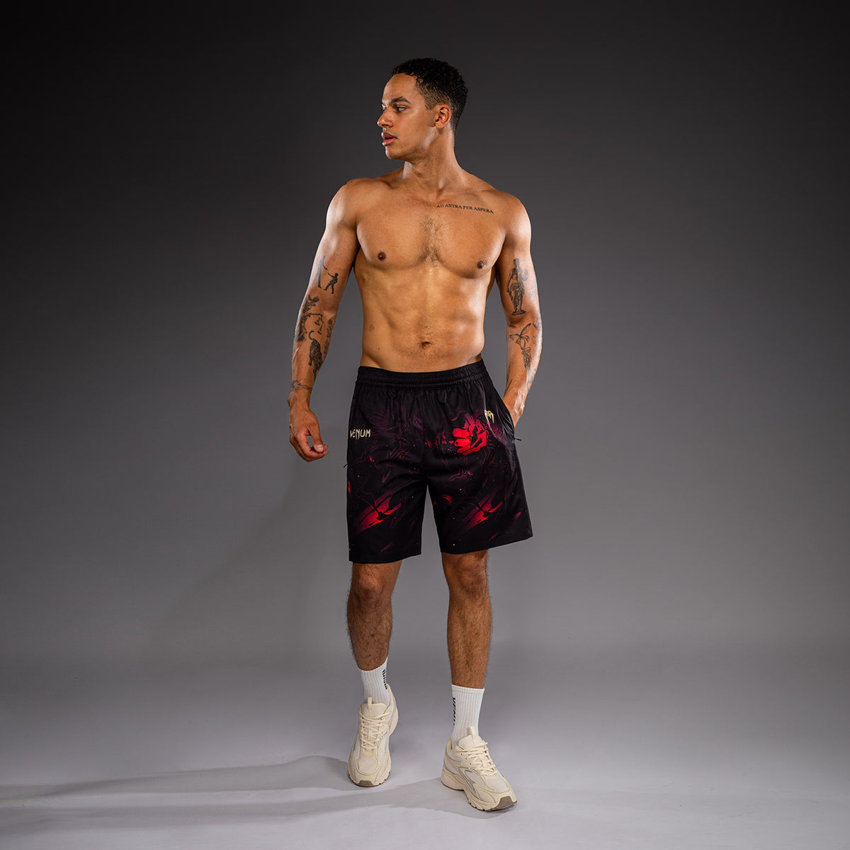 Short d’Entraînement Itadori Jujutsu Kaisen x Venum – Noir/Rouge - product-type_Shorts de training