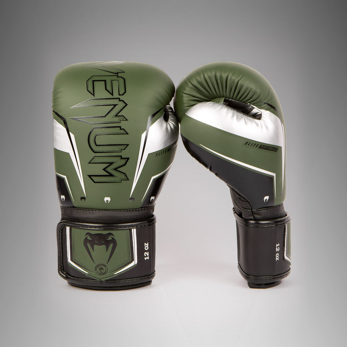 Gants de Boxe Venum Elite Evo - Kaki/Argent - product-type_Gants de boxe