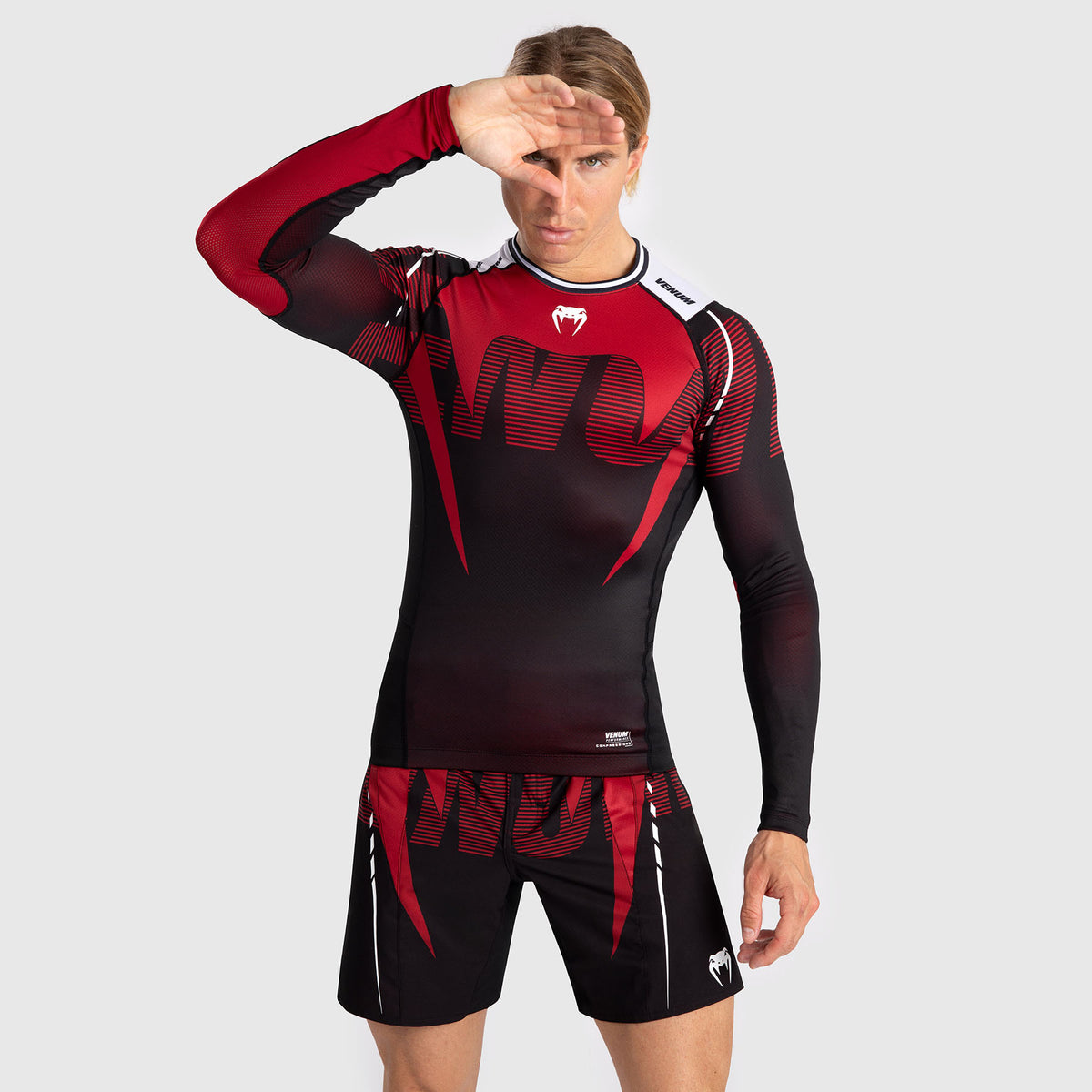 Rashguard À Manches Longues pour Hommes Venum Adrenaline - Red - product-type_T-Shirts de Compression