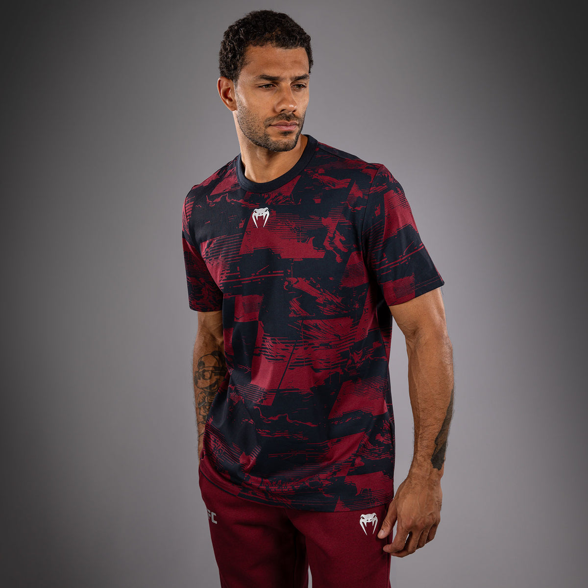 T-shirt manches courtes Homme UFC Zenith by Venum Authentic Fight Week - Bleu marine/Bordeaux/Argent - product-type_T-Shirts
