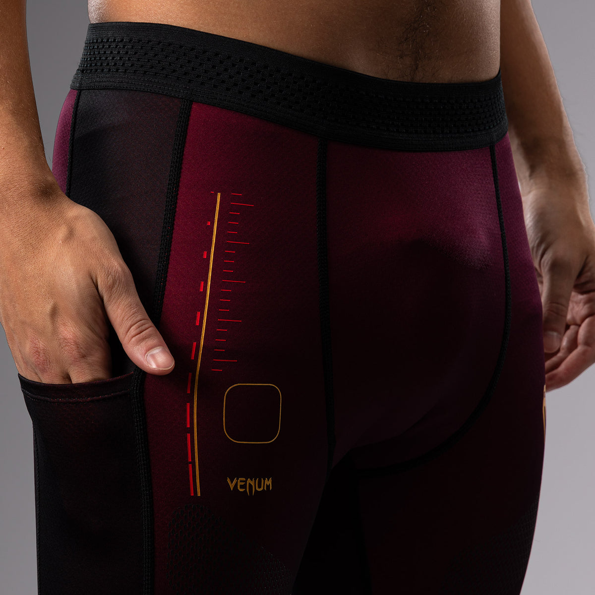 Pantalon de Compression Venum Tactical XT- Noir/Bordeaux/Or - product-type_Pantalons de Compression