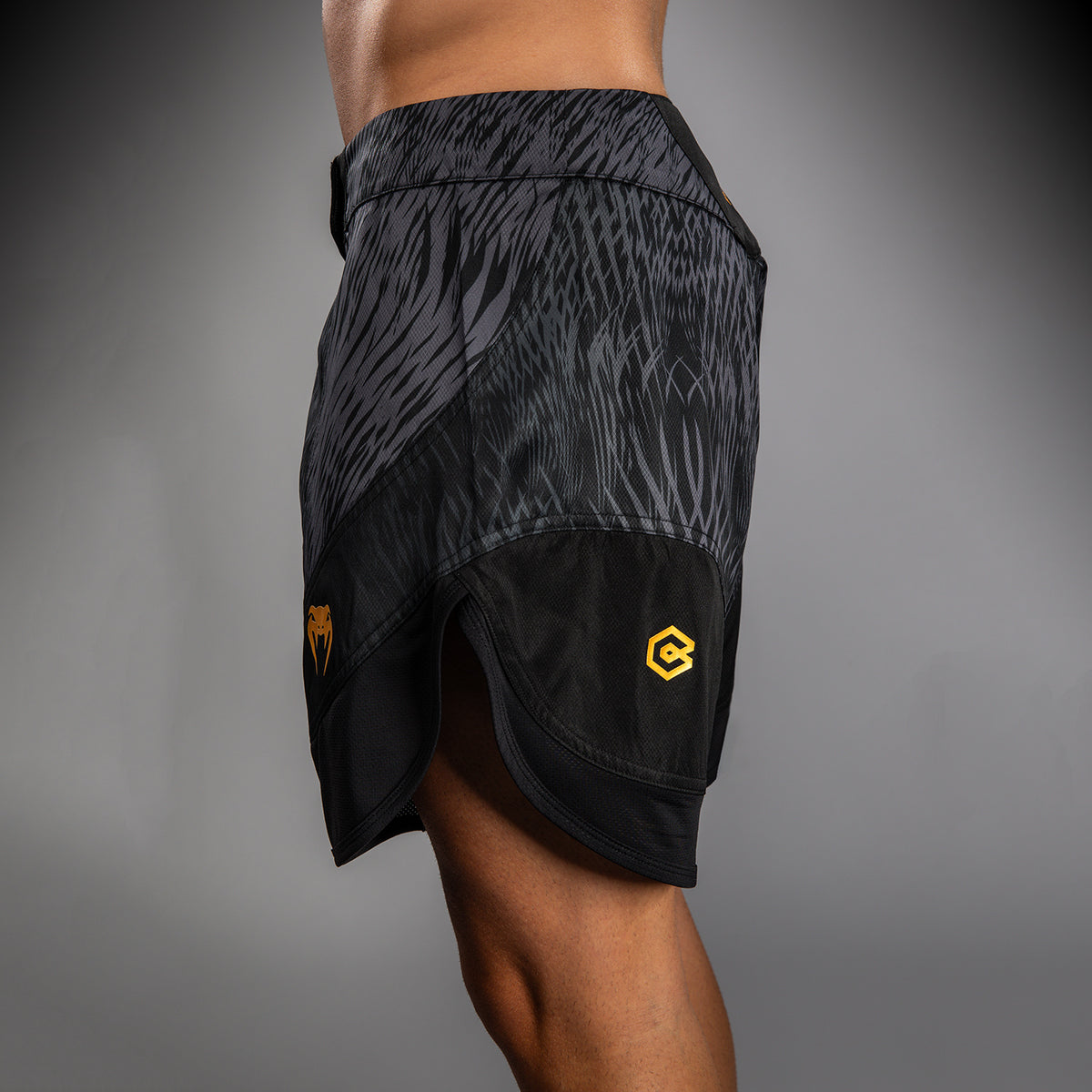Short de combat Venum x Chimaev - Noir/Gris - product-type_Shorts de MMA