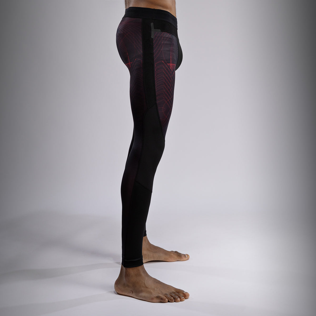 Pantalon de Compression Venum G-Fit Air pour Hommes - Noir Profond/Rouge Feu - product-type_Pantalons de Compression