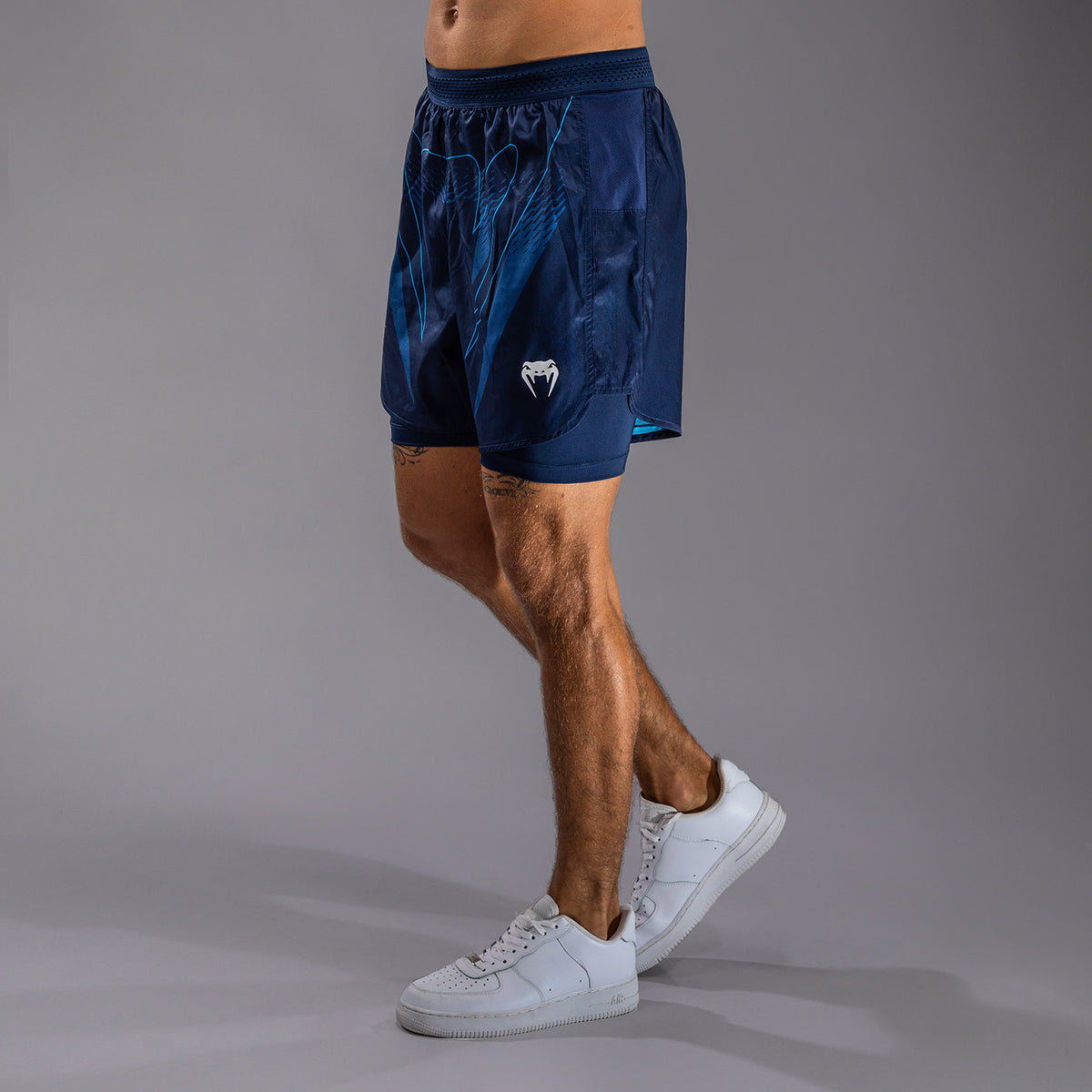 Short d'entraînement Venum x Top Rank Original pour Hommes - Bleu Marine - product-type_Shorts de training
