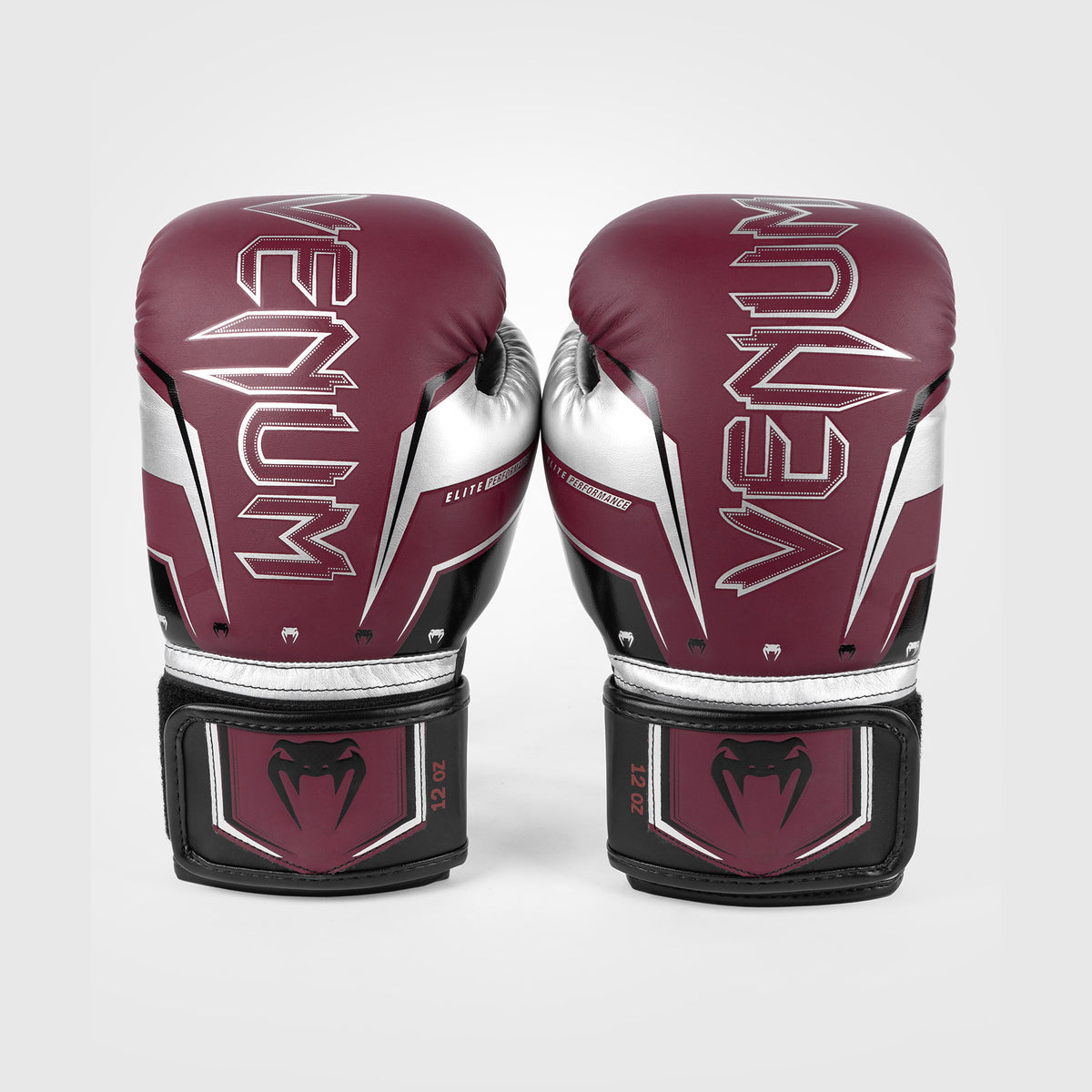 Gants de Boxe Venum Elite Evo - Rouge Bordeaux/Argent - product-type_Gants de boxe