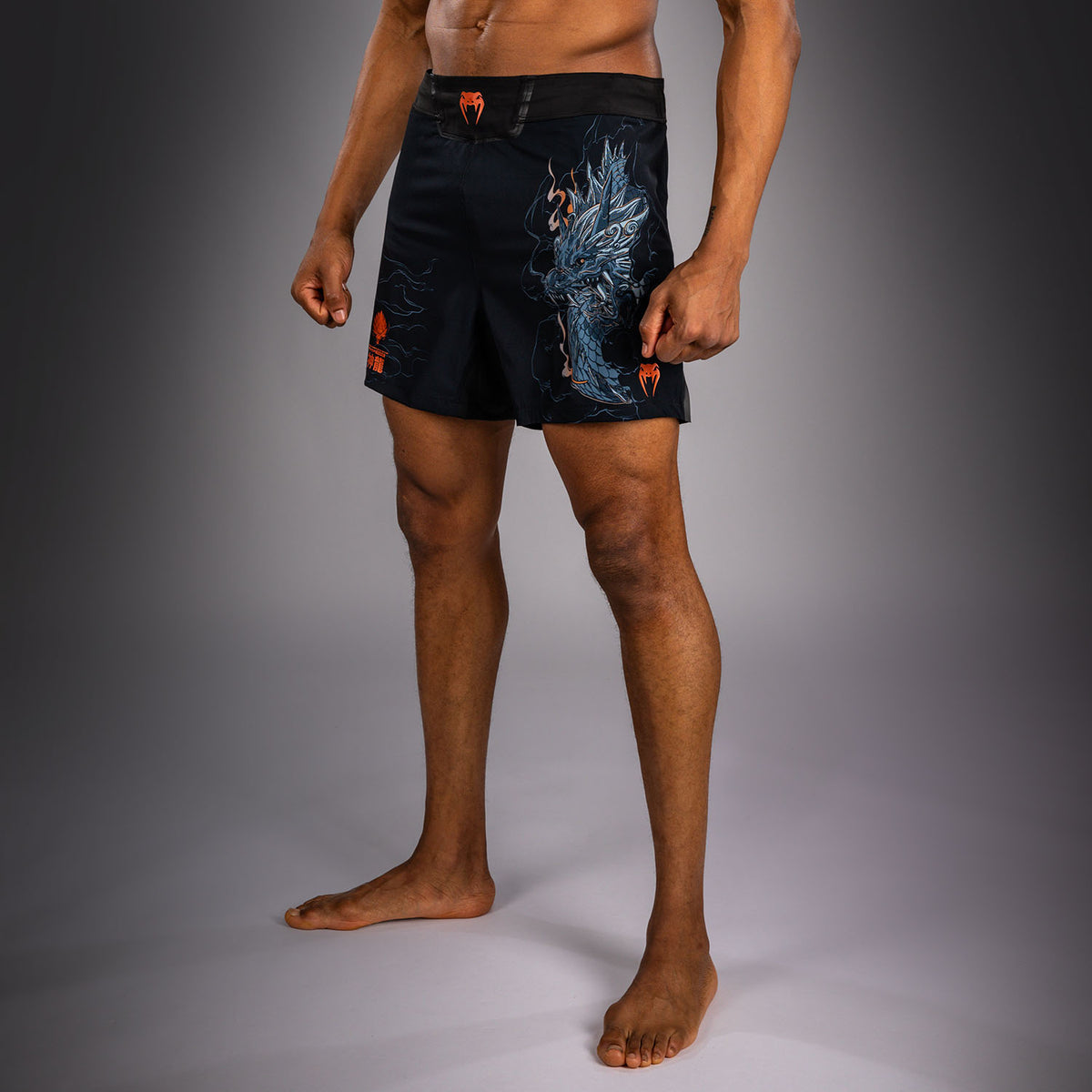 Short de Combat Venum Thunder Dragon – Noir/Gris/Cuivre - product-type_Shorts de MMA