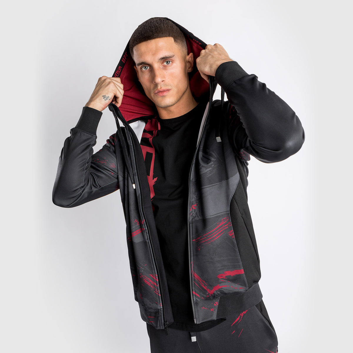 Veste à capuche pour Hommes UFC Venum Authentic Fight Week 2.0 - Noir/Rouge - product-type_Vestes