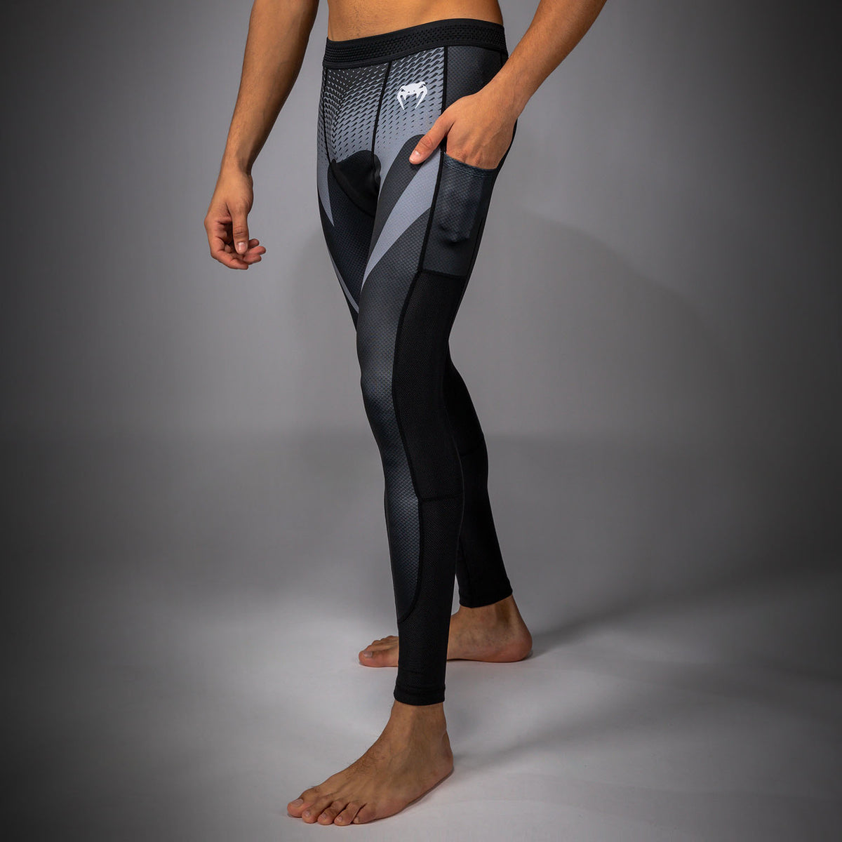 Pantalon de Compression Venum No Gi - Noir/Gris Argenté - product-type_Pantalons de Compression