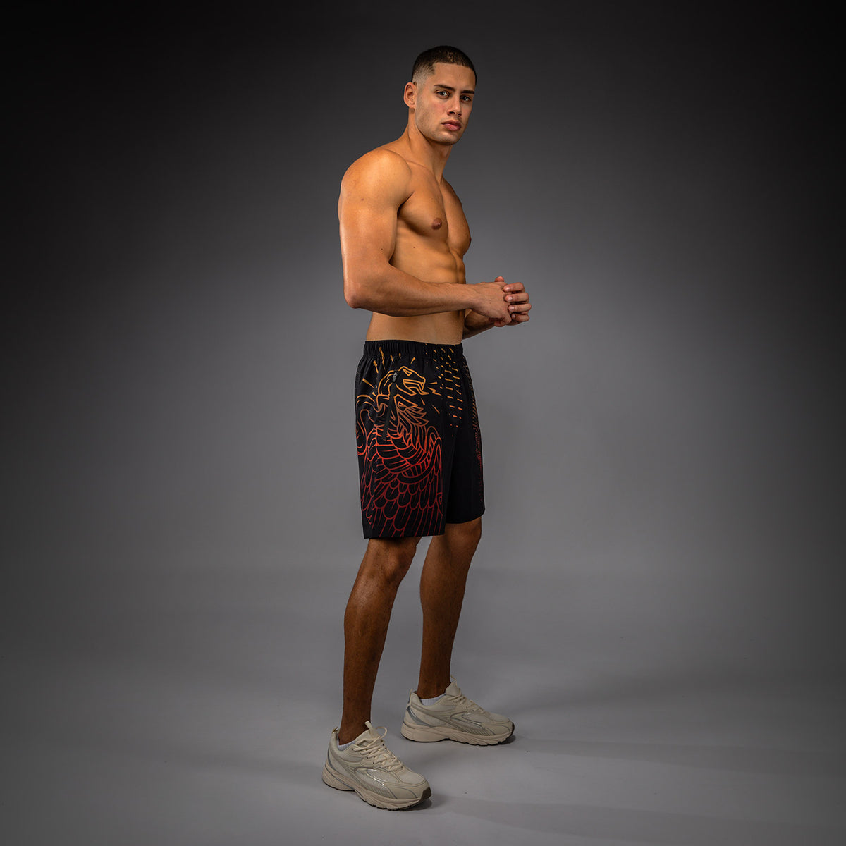 Short d'Entraînement Venum Quetzal Fury - Noir/Rouge Fury/Mandarine - product-type_Shorts de training