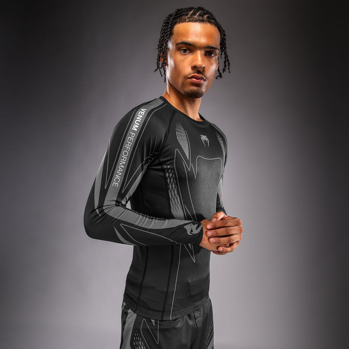 Rashguard à manches longues Venum Amazonia Reborn - Noir/Gris - product-type_T-Shirts de Compression