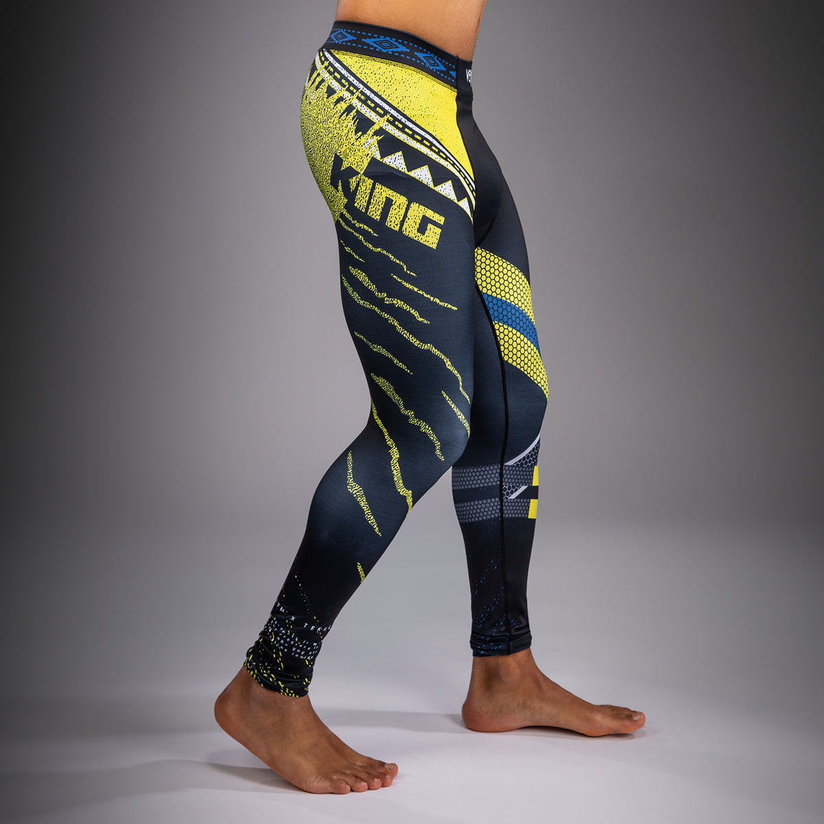 Pantalon de Compression King Venum x TEKKEN 8 - Noir/Jaune - product-type_Pantalons de Compression